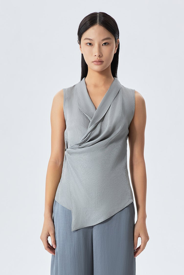 Grace Draped Wrapped Front Poetry Blouse