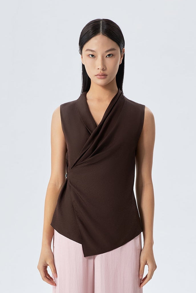 Grace Draped Wrapped Front Poetry Blouse