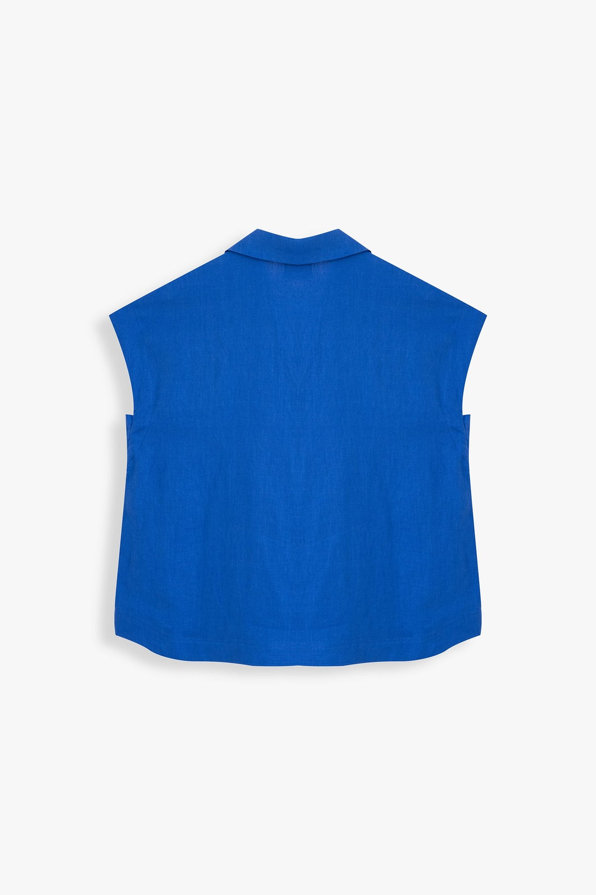 Millie Linen Sleeveless Collar Shirt