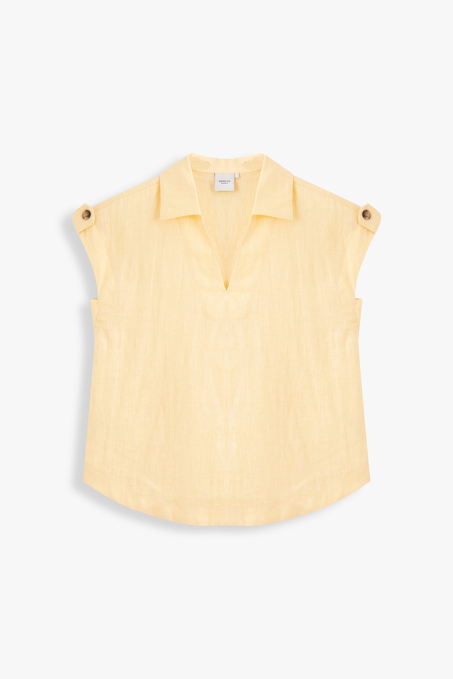 Millie Linen Sleeveless Collar Shirt