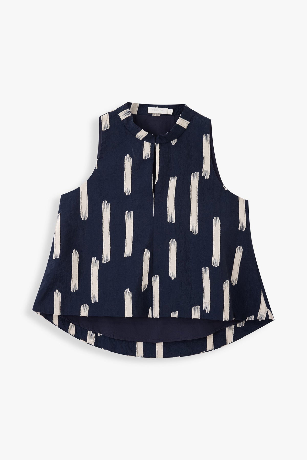 Thea Brush-stroke Lined Shell Top