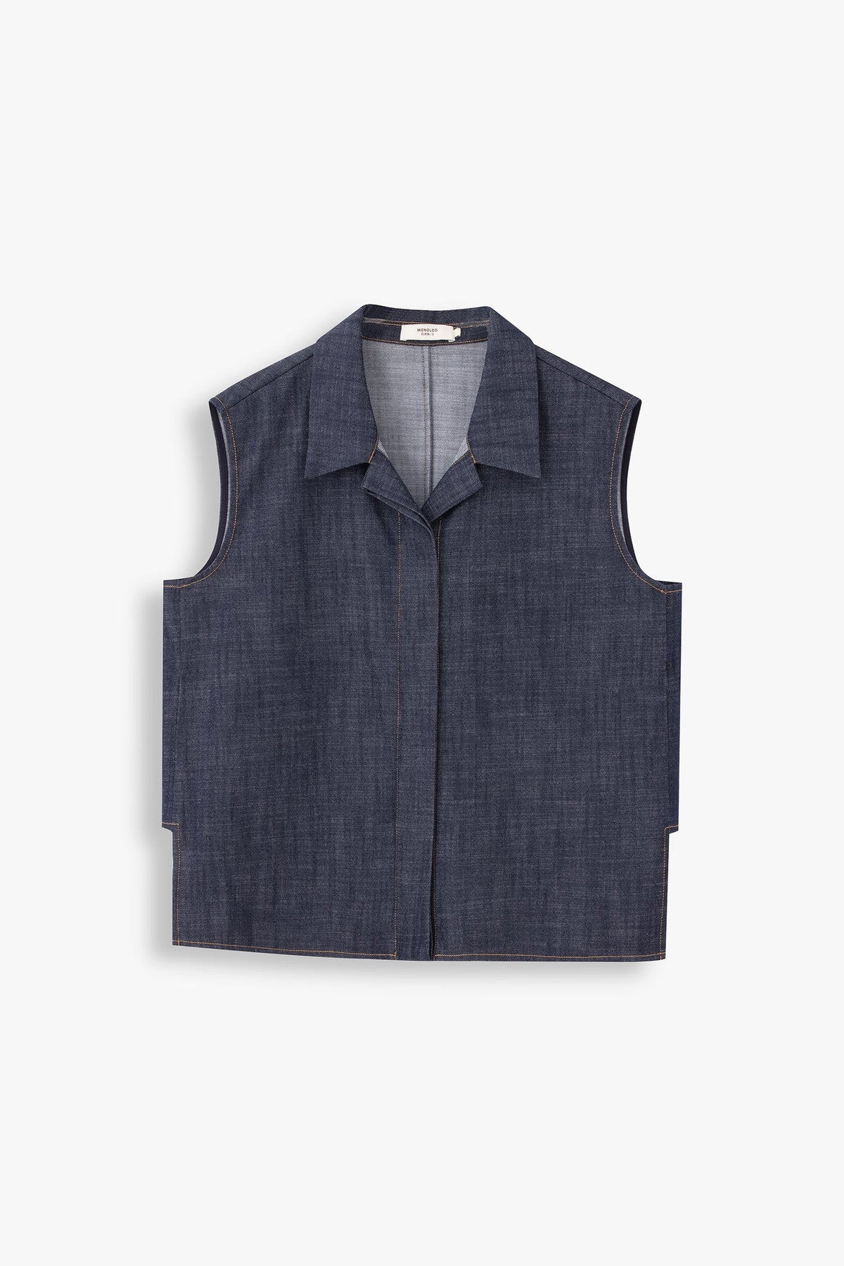 Hazel Denim Sleeveless Shirt