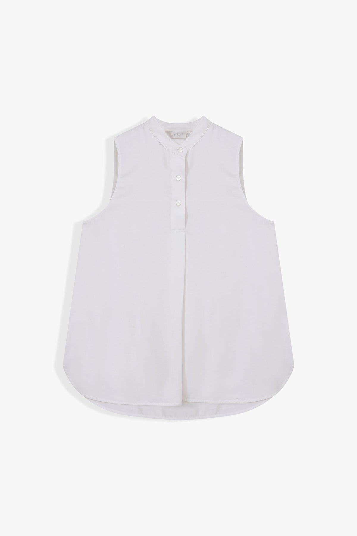 Elias Mandarin Collar Sleeveless Top