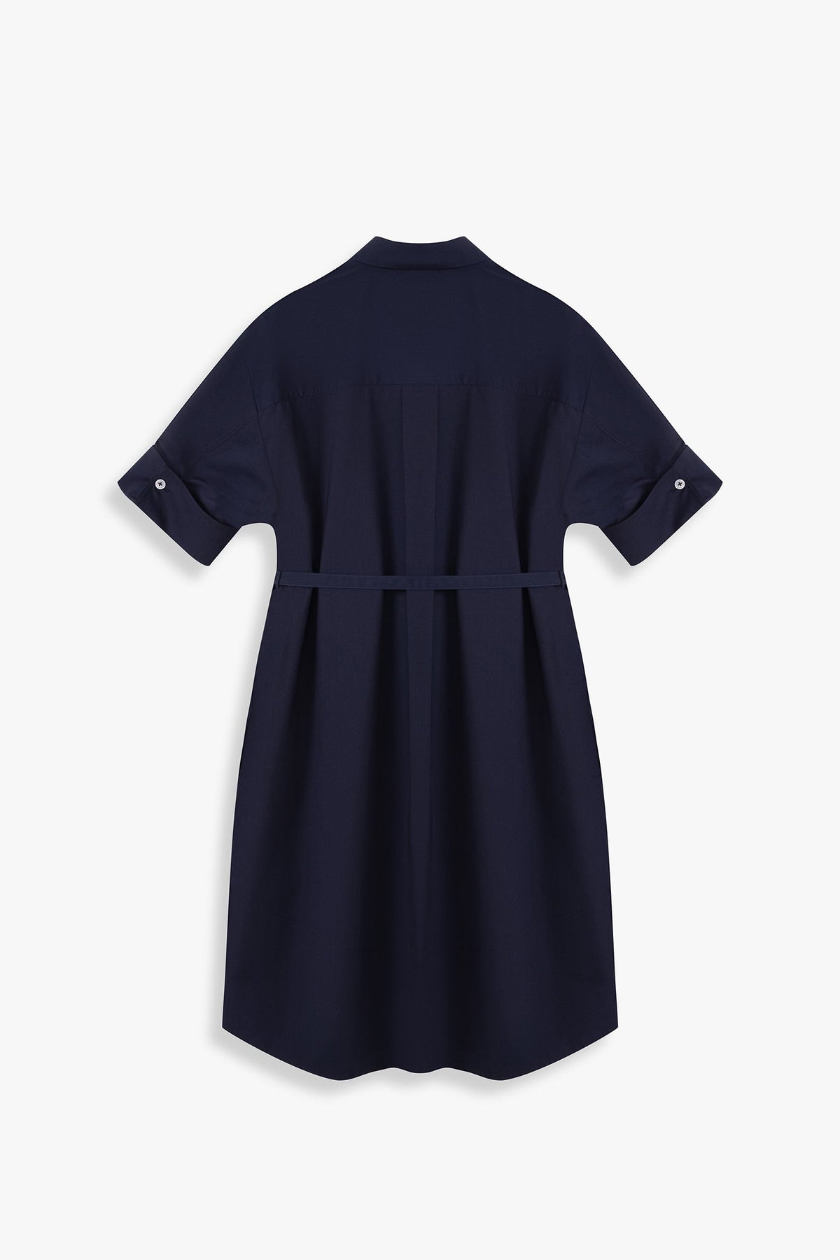 Short Sleeve Shirt Dress With Pockets