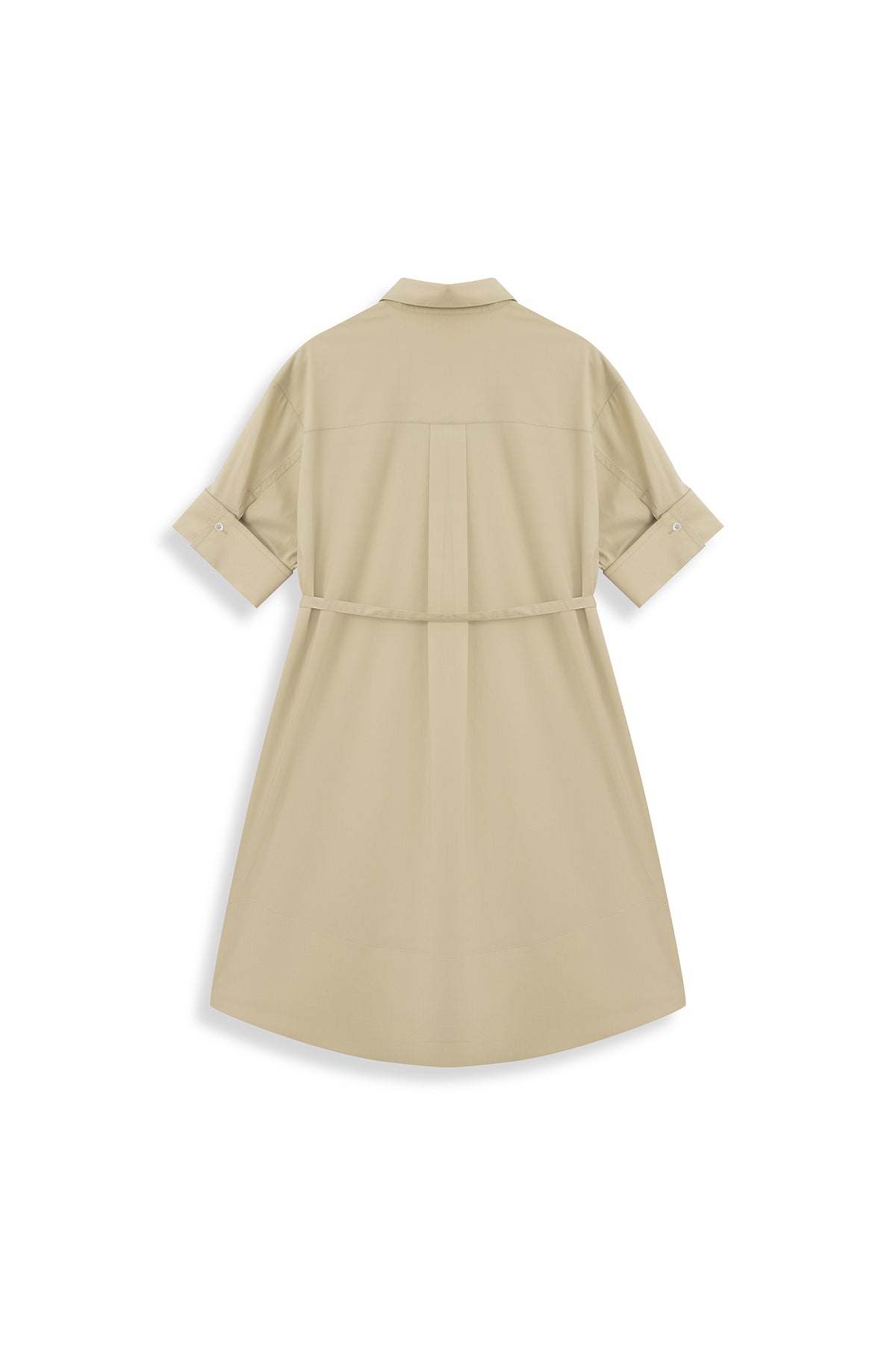 Short Sleeve Shirt Dress With Pockets