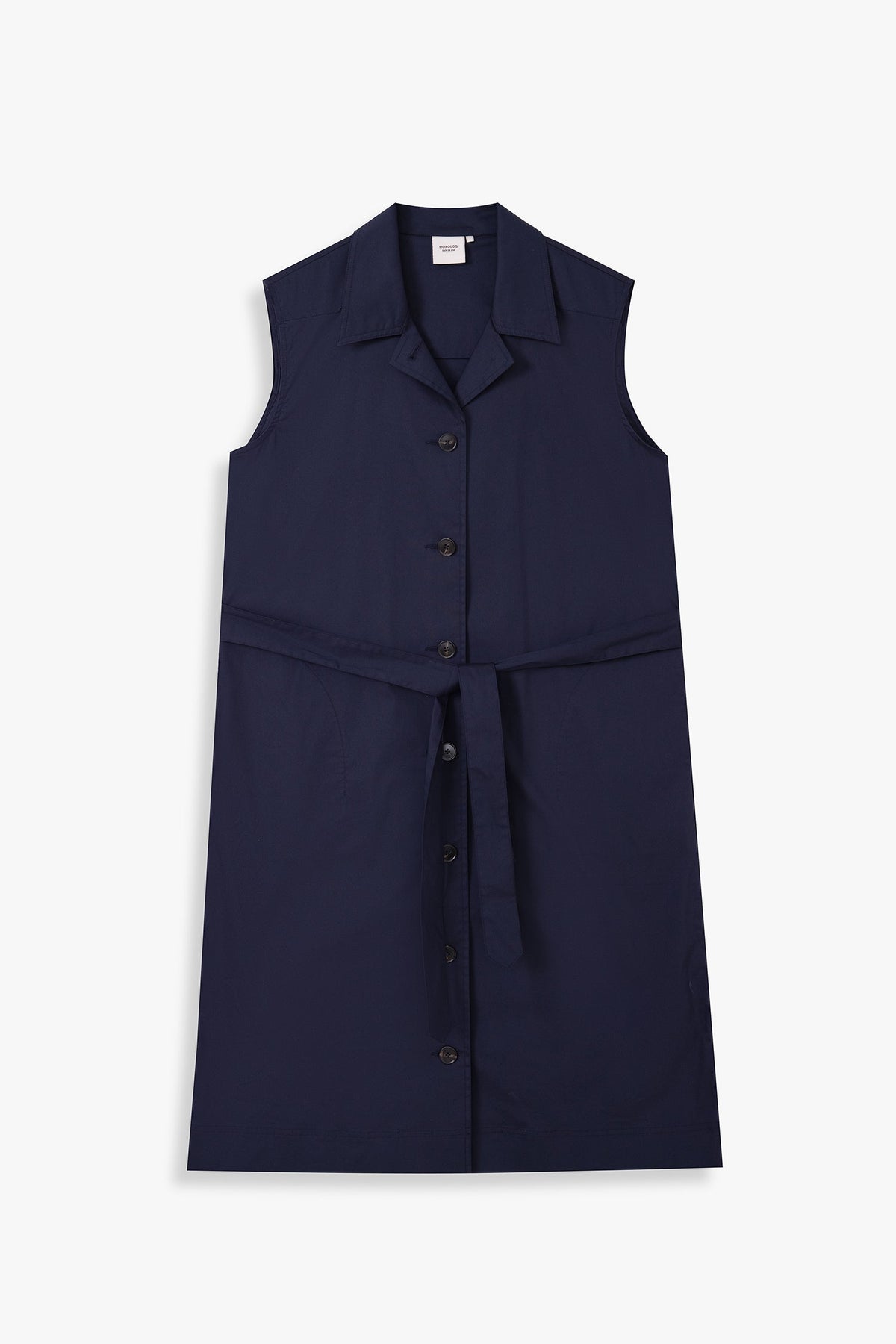 Sleeveless Belted Trench Dress