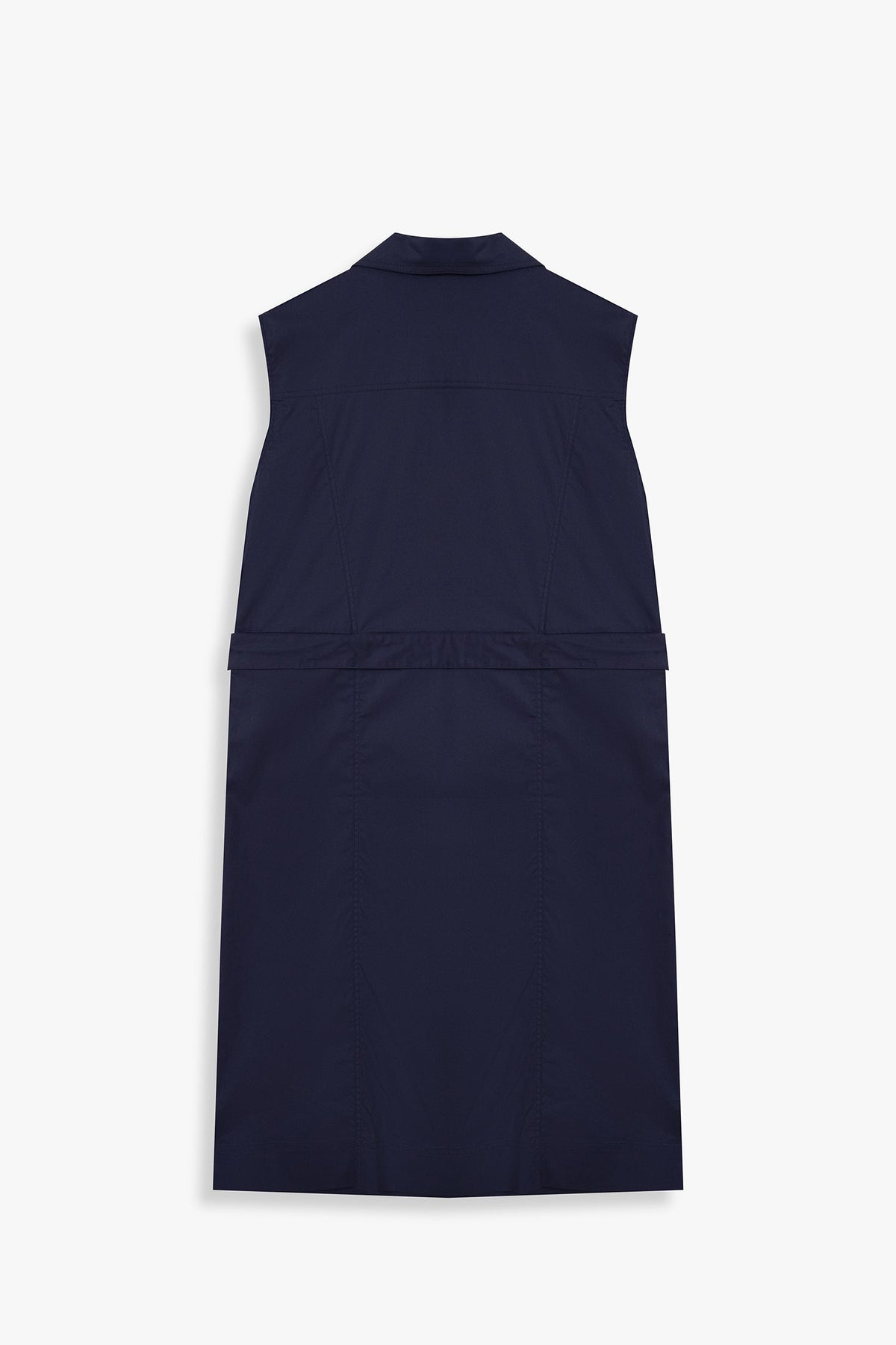 Sleeveless Belted Trench Dress
