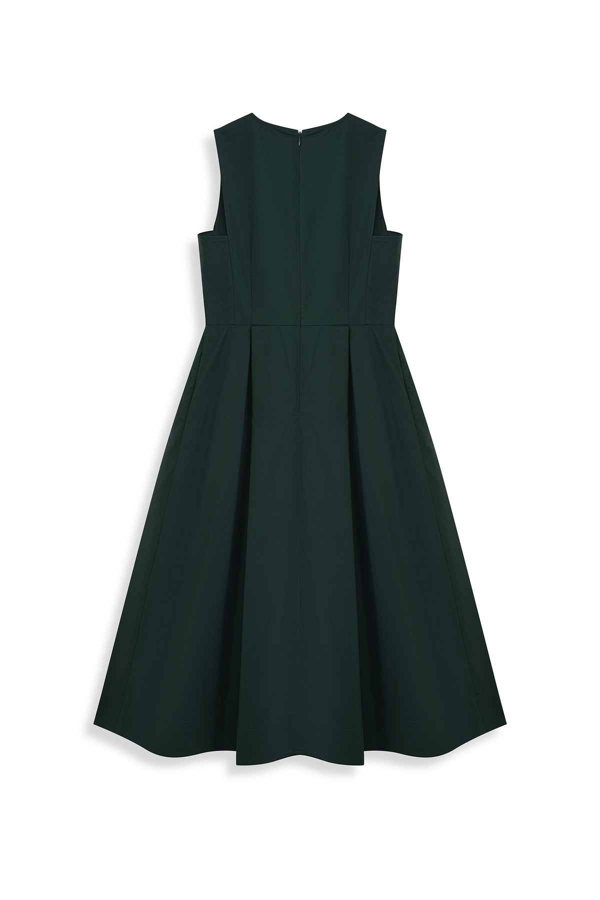 Pleated Front Fit & Flare Dress
