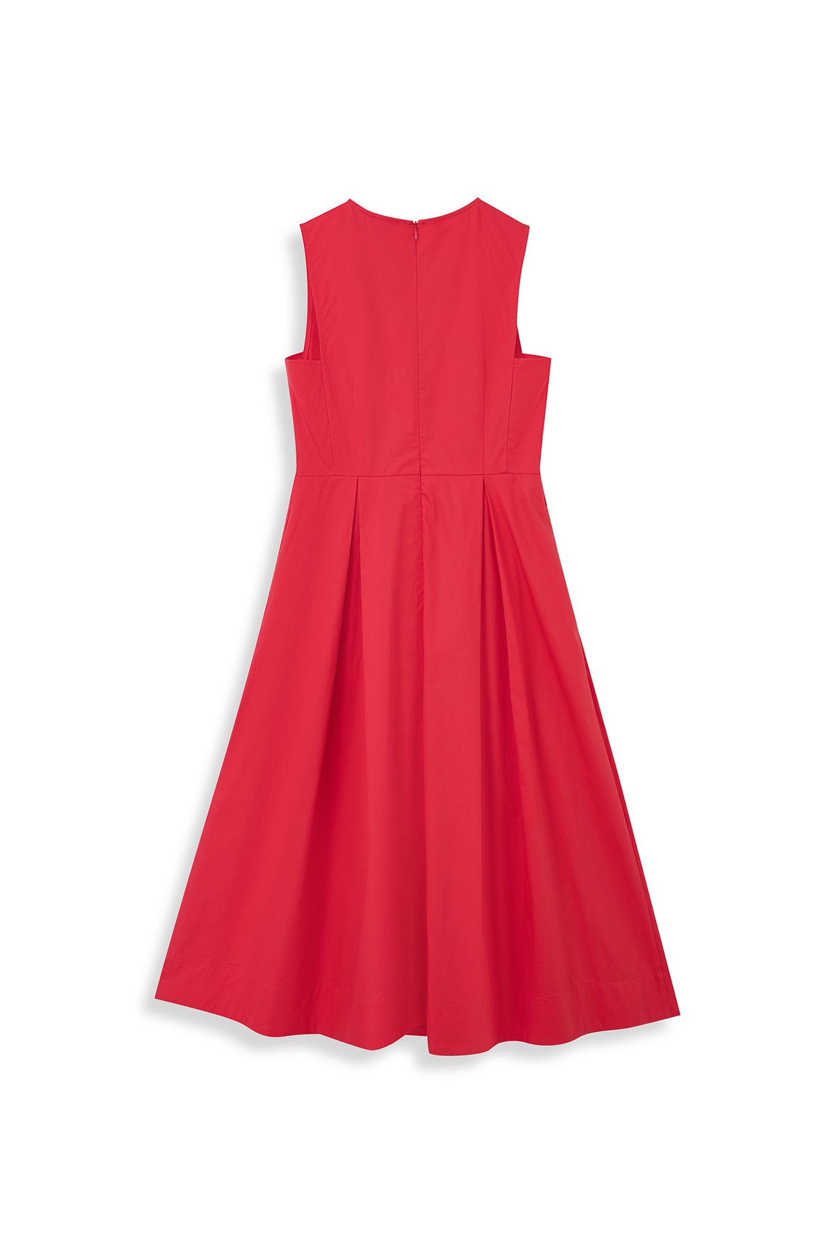 Pleated Front Fit & Flare Dress