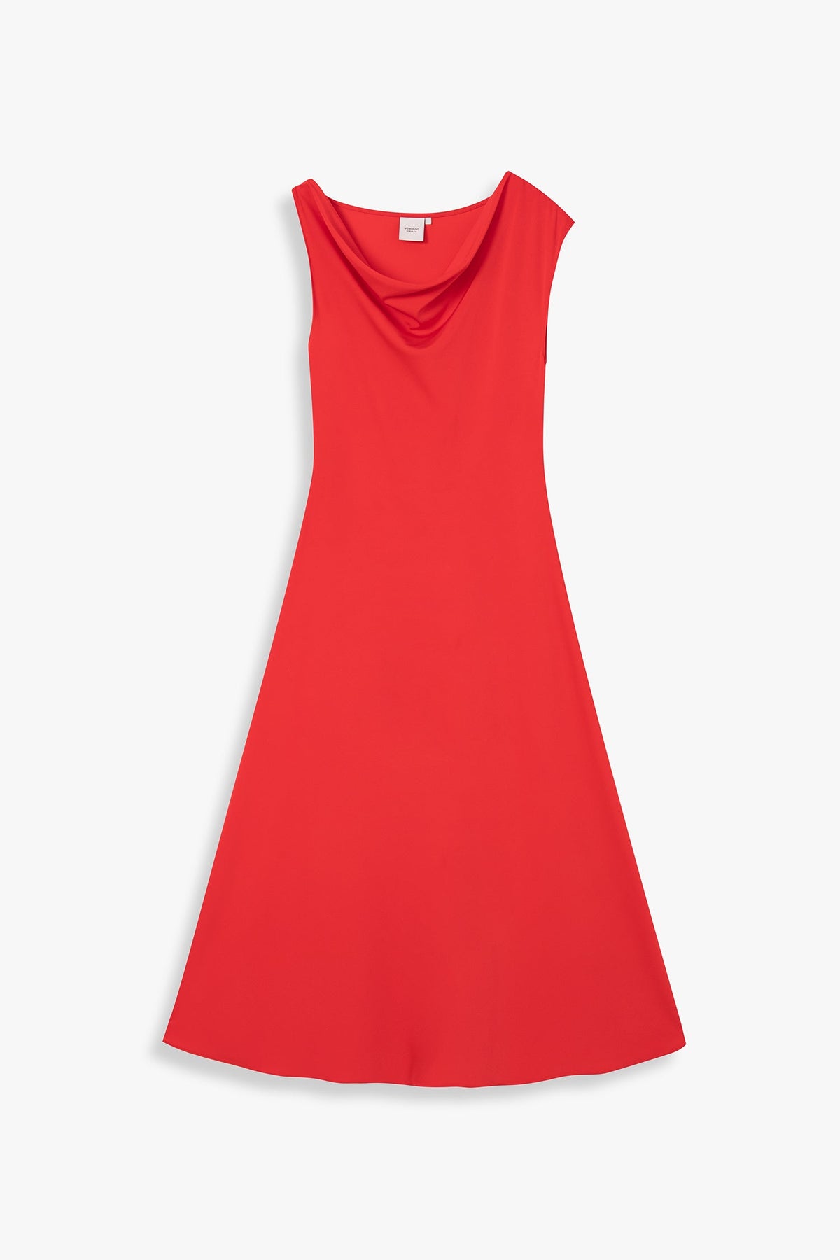 Cowl Neck Dress with Asymmetric Shoulder