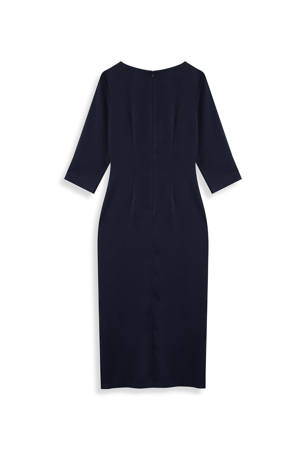 Front Drape Midi Dress