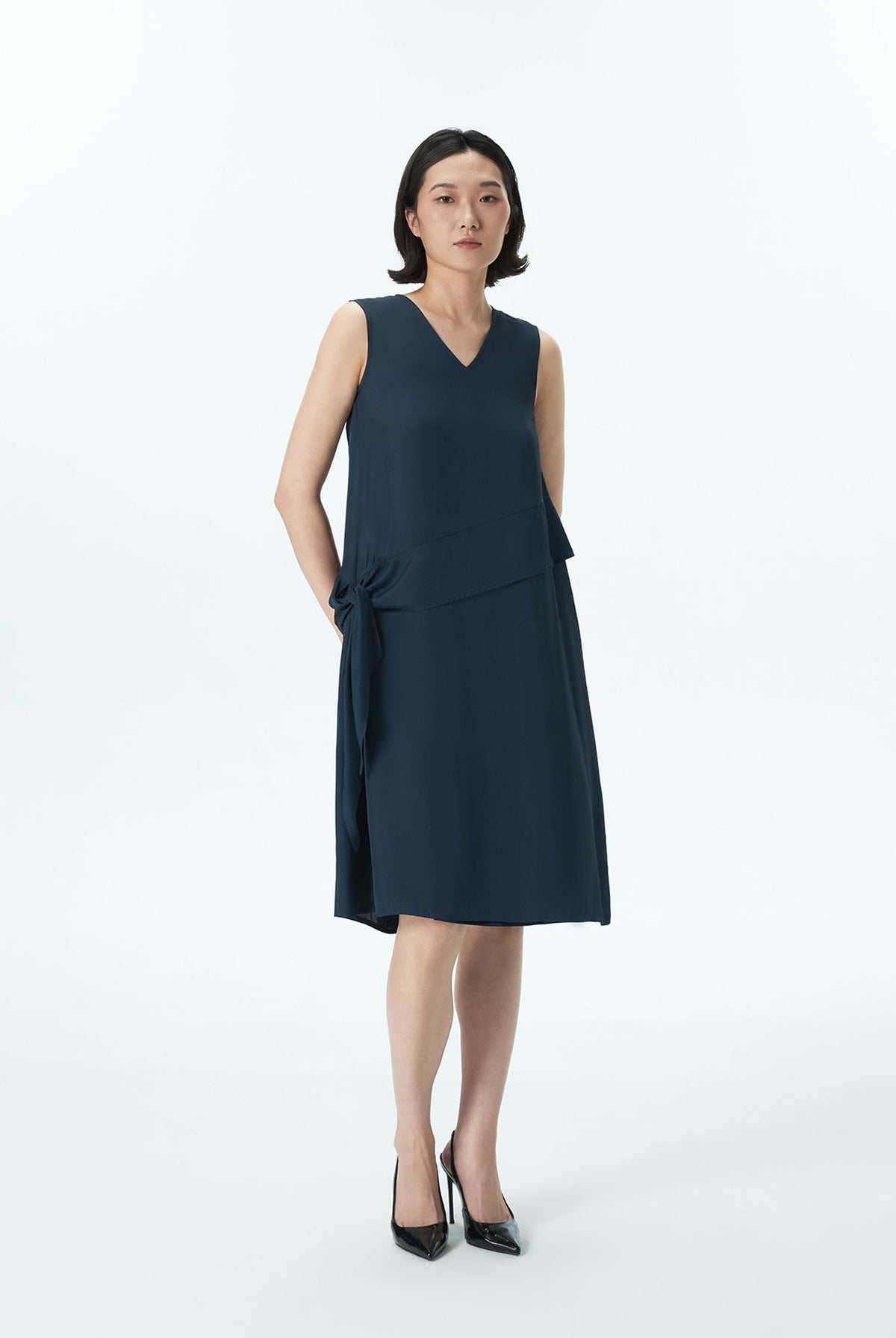 V Neck Shift Dress