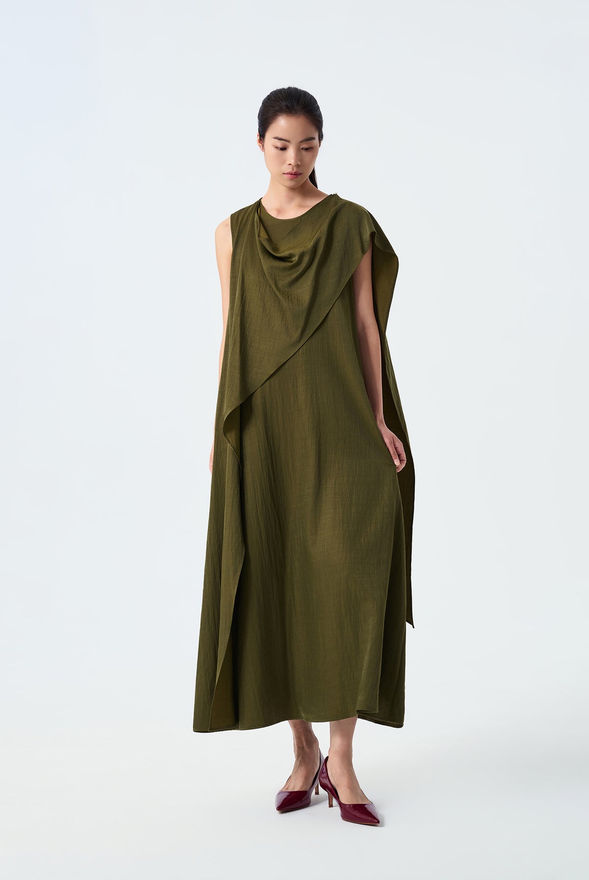 Mira Draped Shift Dress