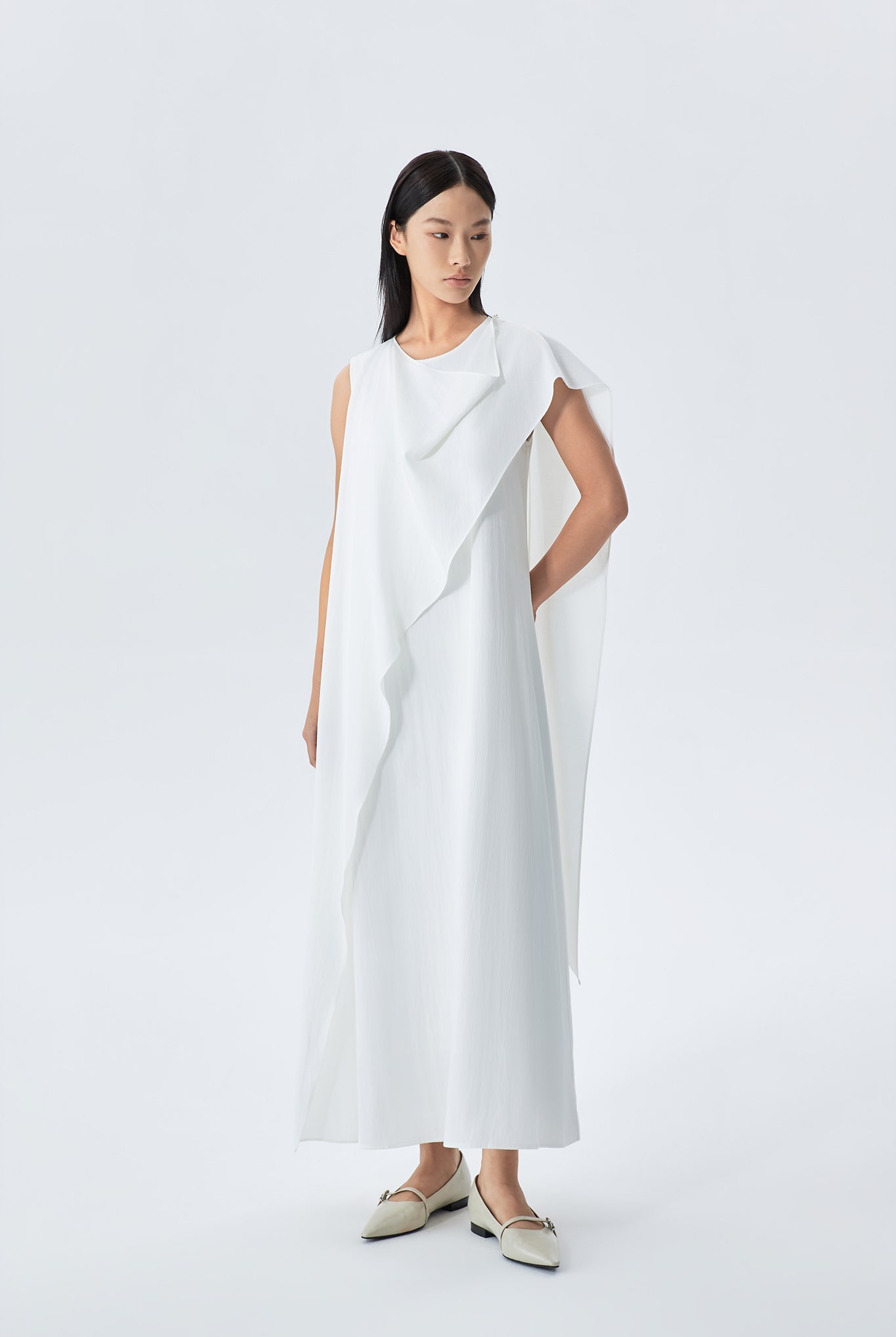 Mira Draped Shift Dress
