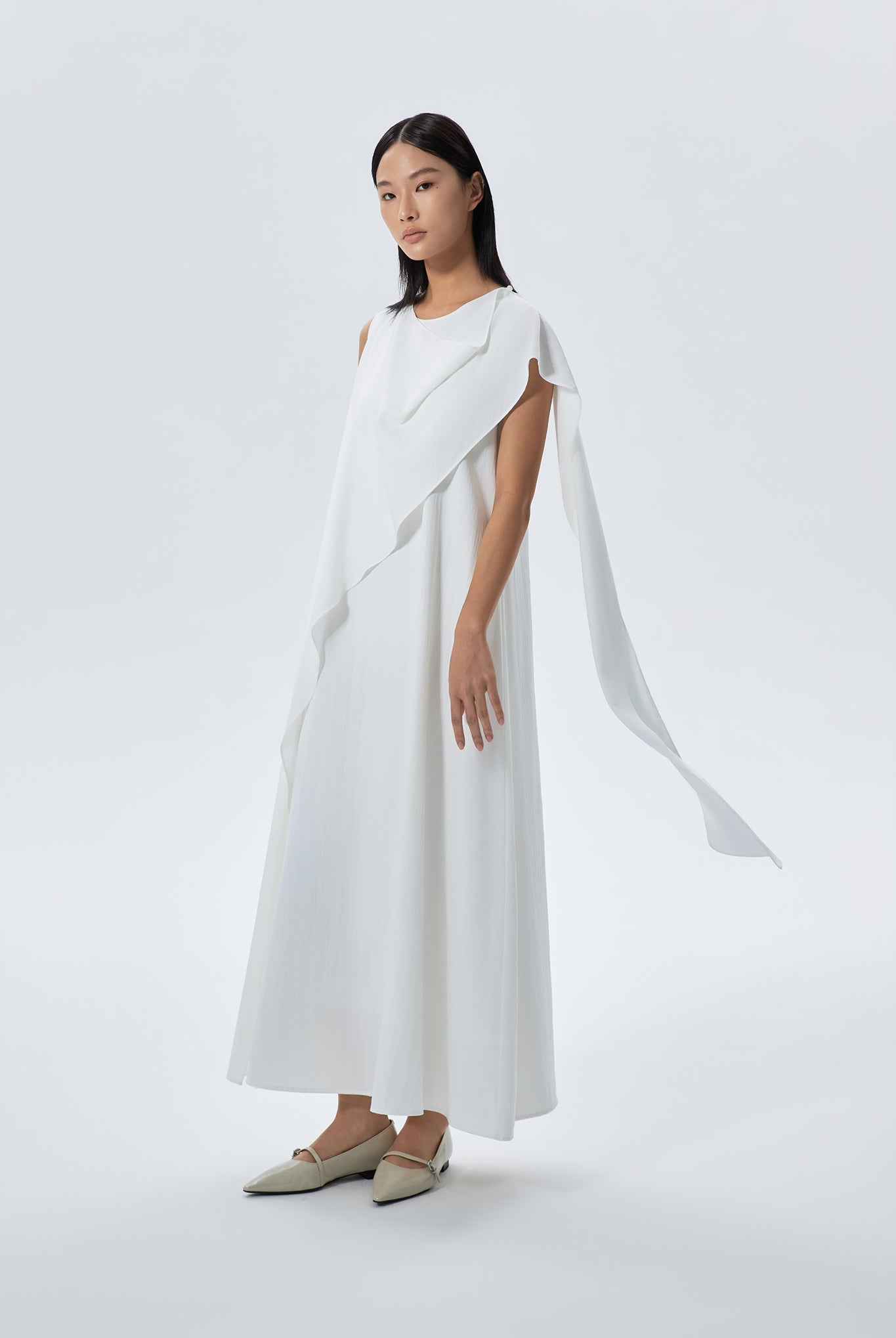 Mira Draped Shift Dress