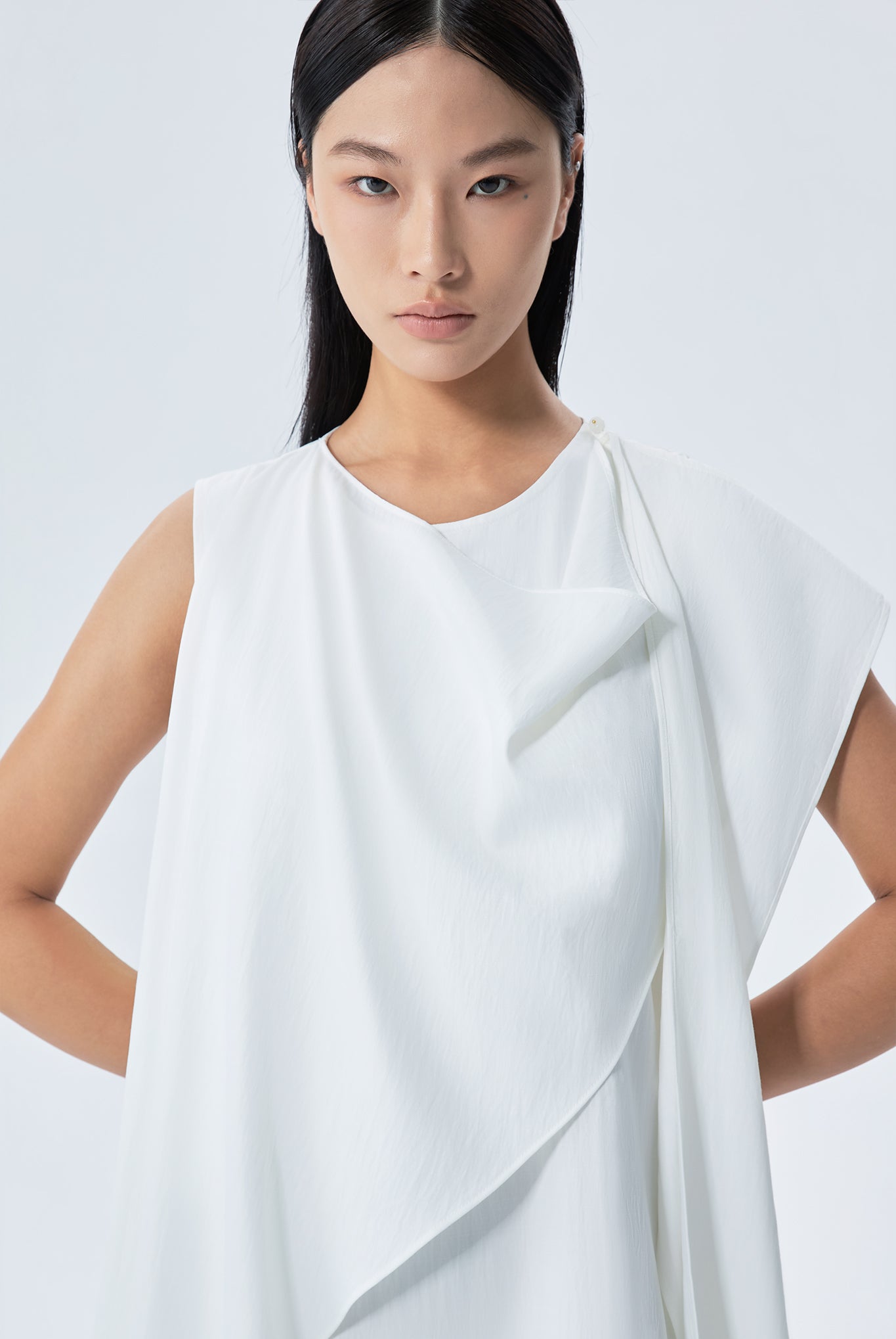 Mira Draped Shift Dress