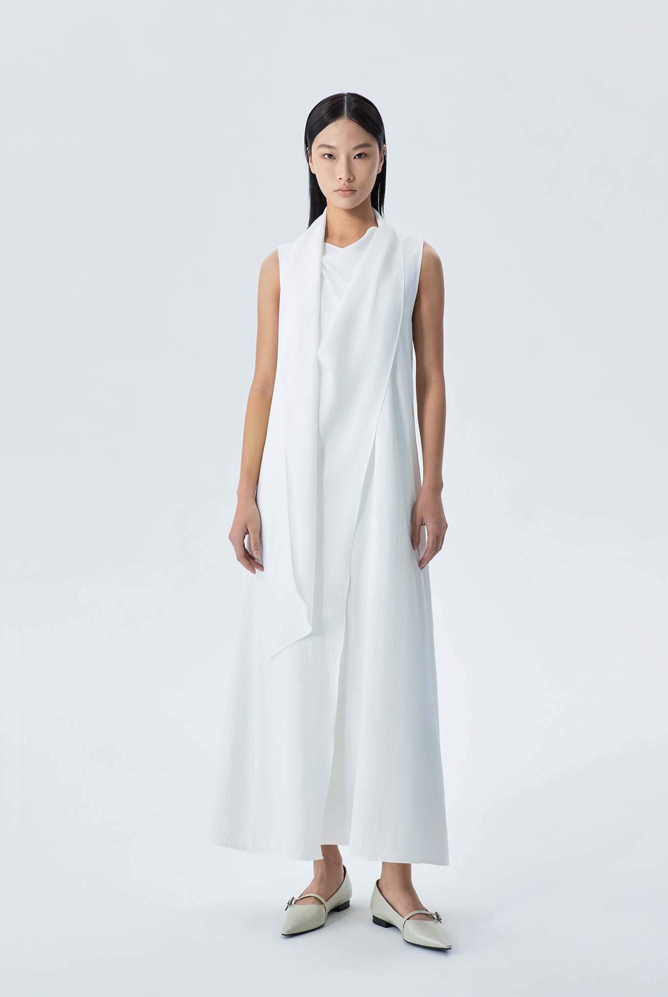 Mira Draped Shift Dress