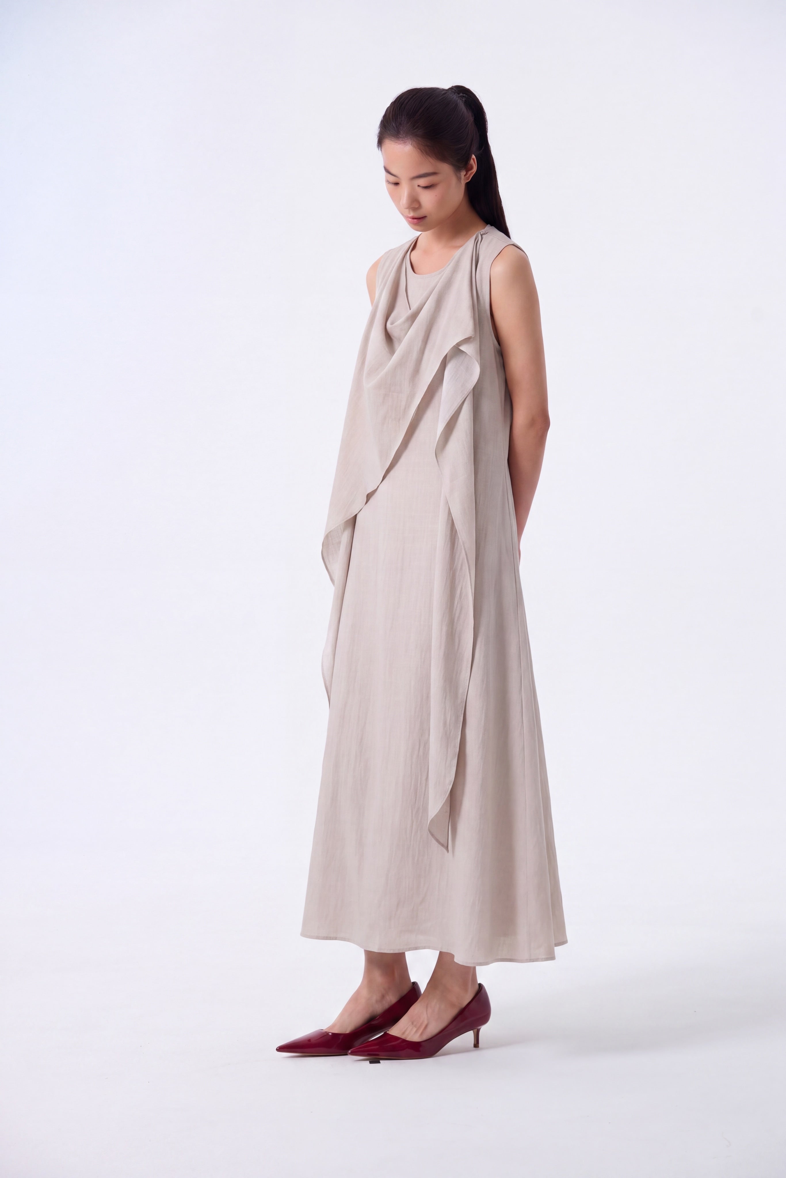 Mira Draped Shift Dress