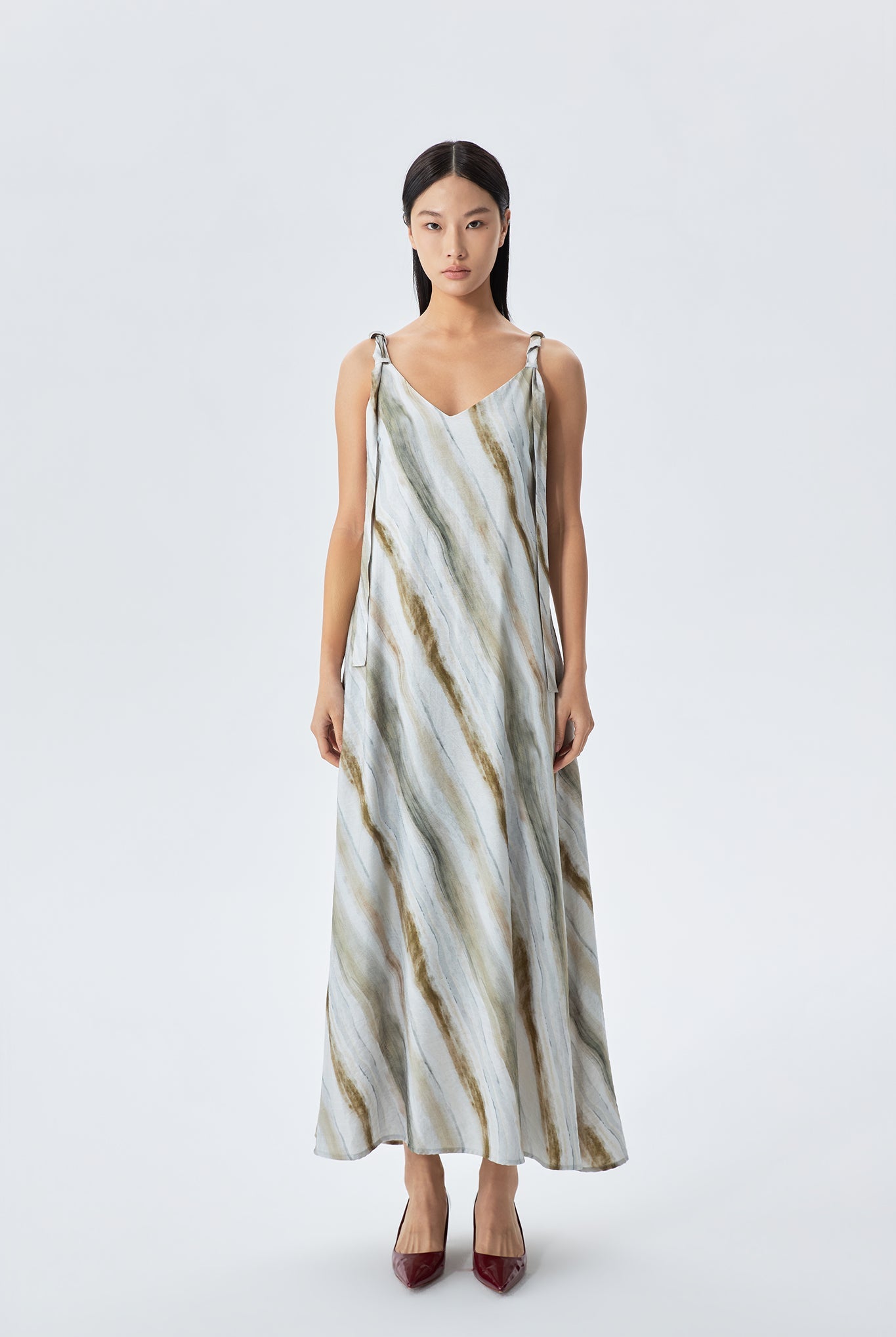 Belle Printed Strappy Maxi Dress
