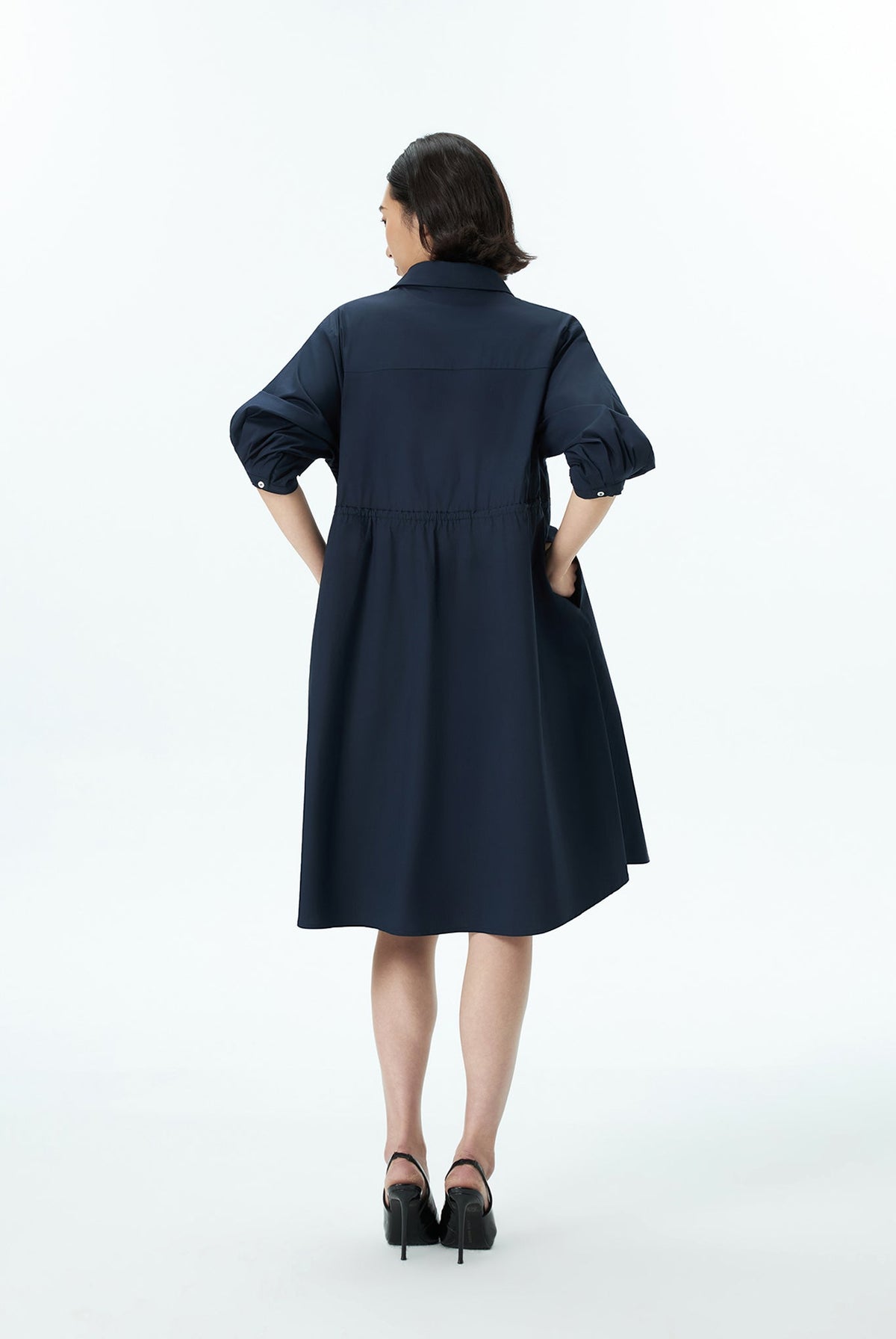 Puff Sleeve Shirt Dress