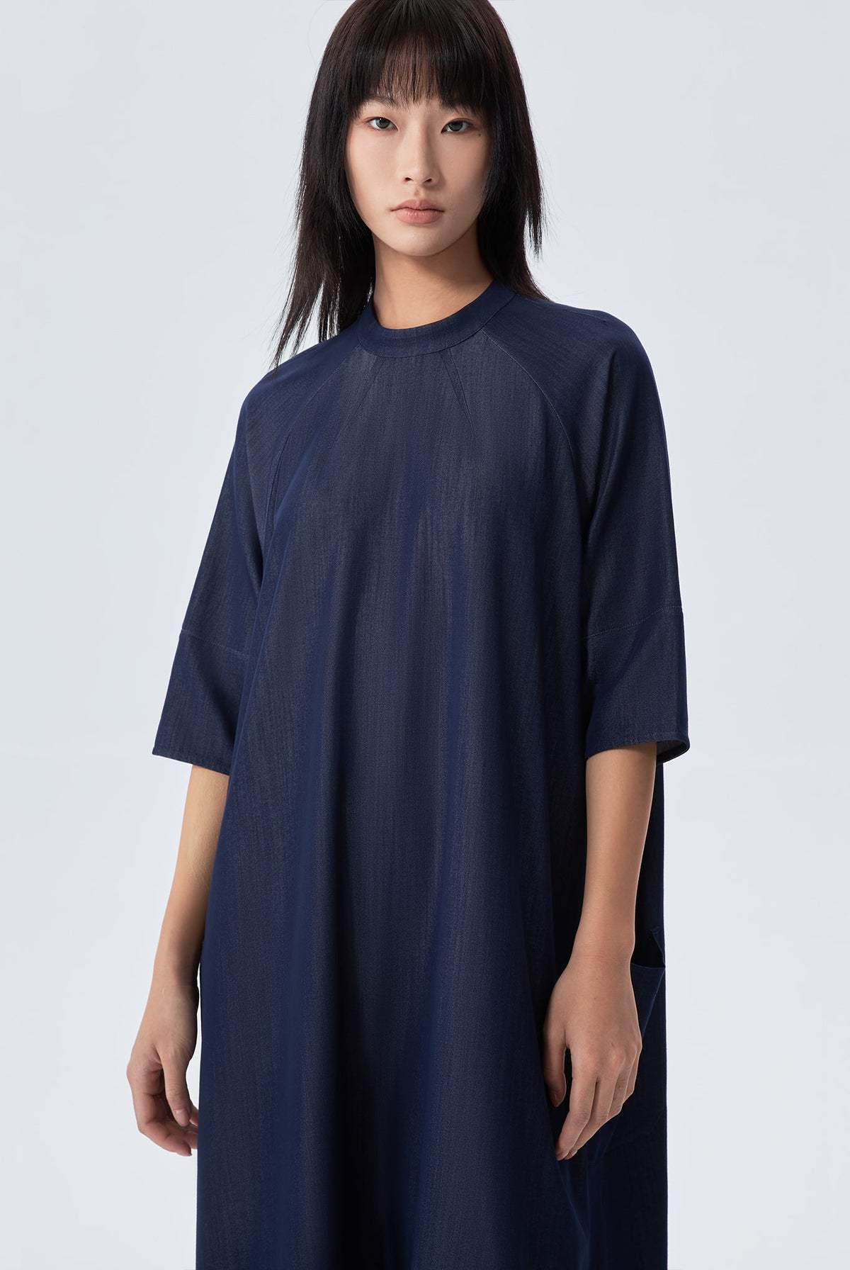 Cassie High Neck Viscose Shift Dress