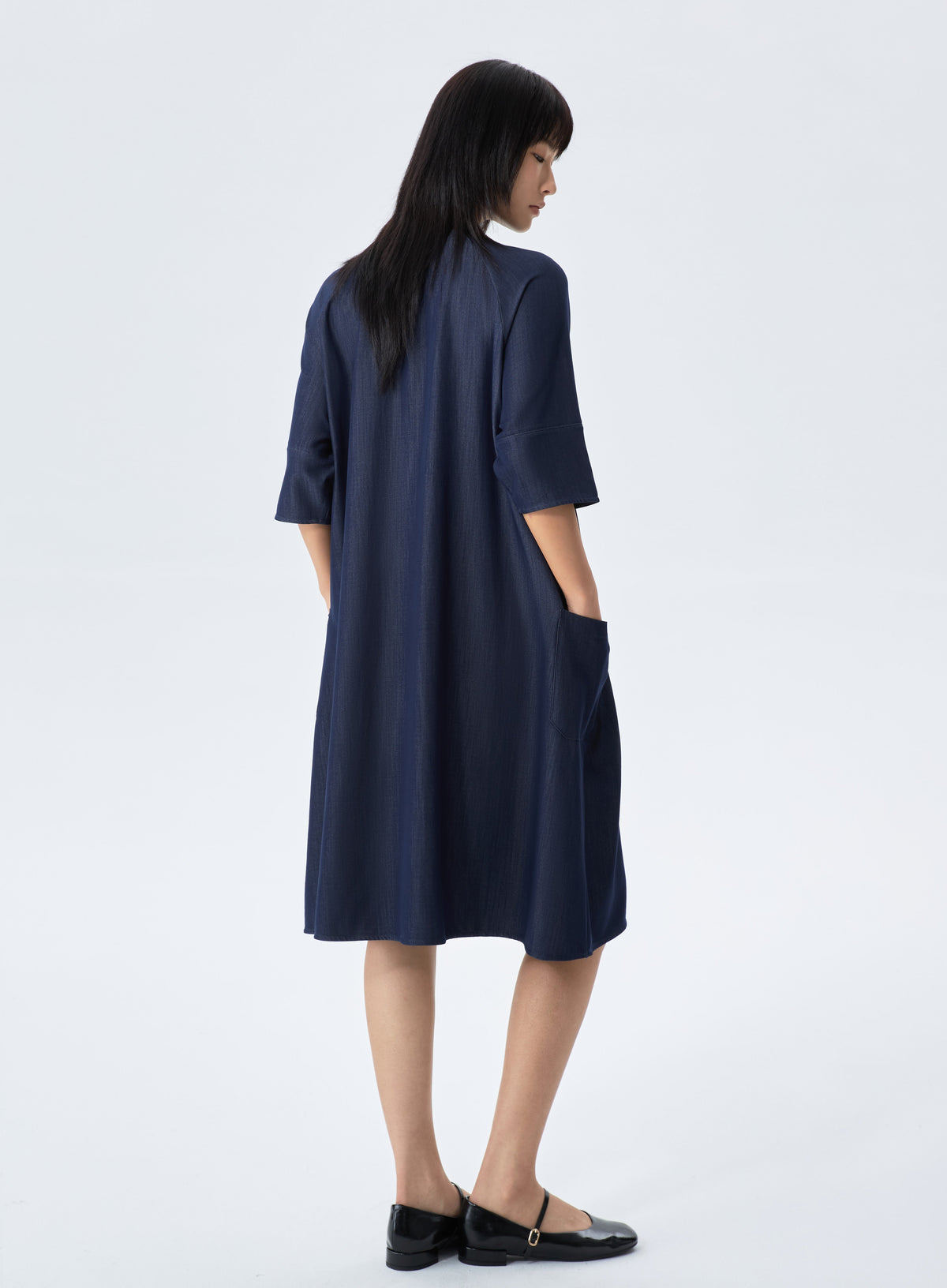 Cassie High Neck Viscose Shift Dress