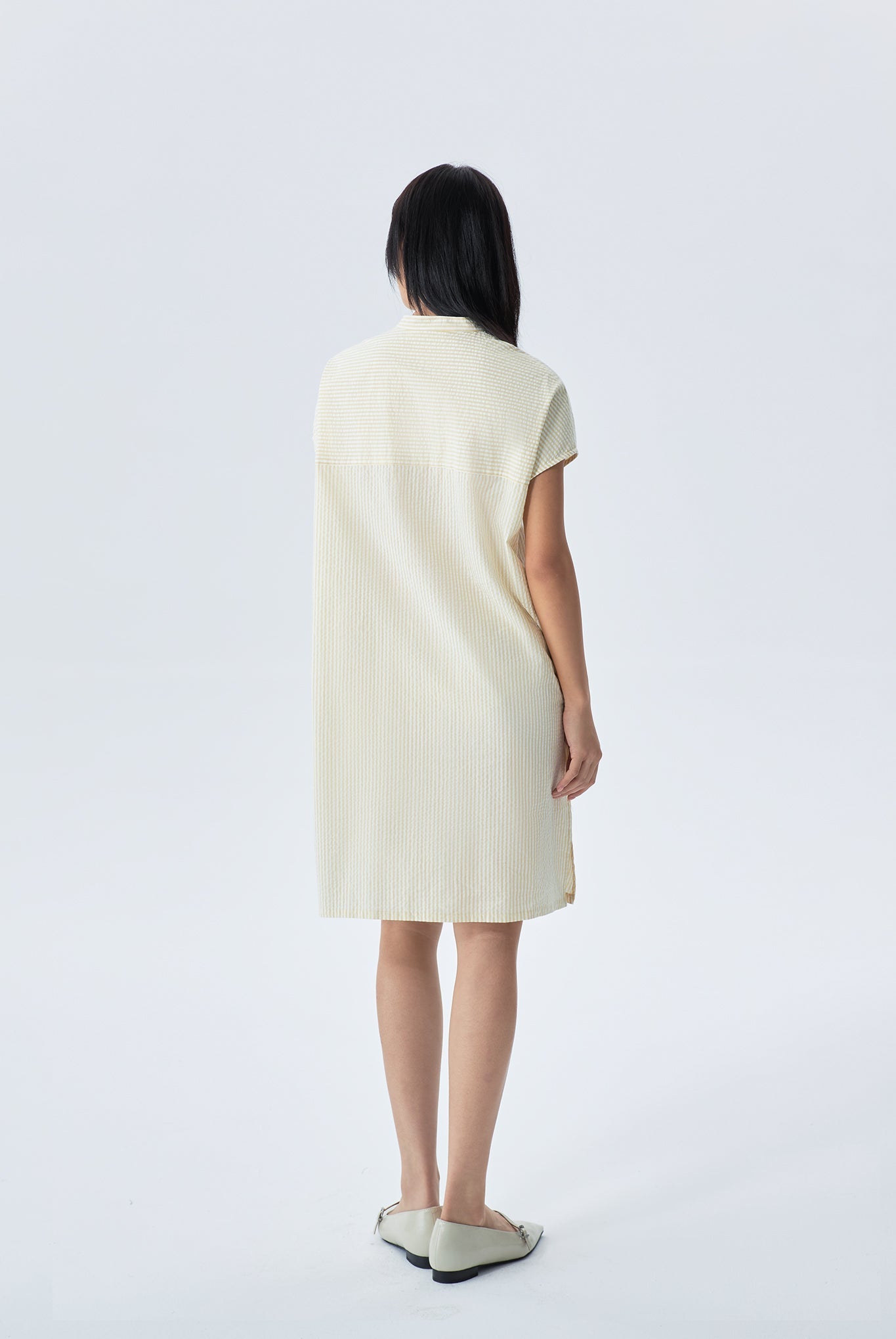 Lydia Twist-Front Sleeveless Dress