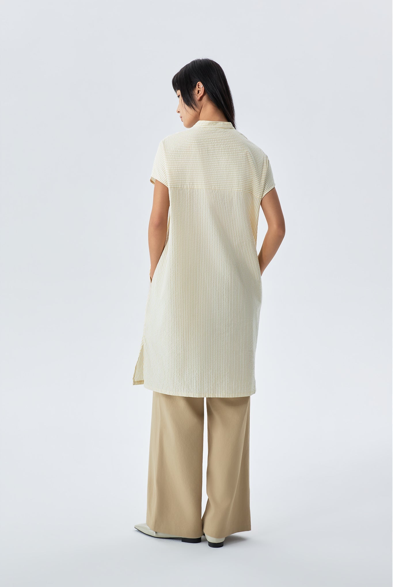 Lydia Twist-Front Sleeveless Dress