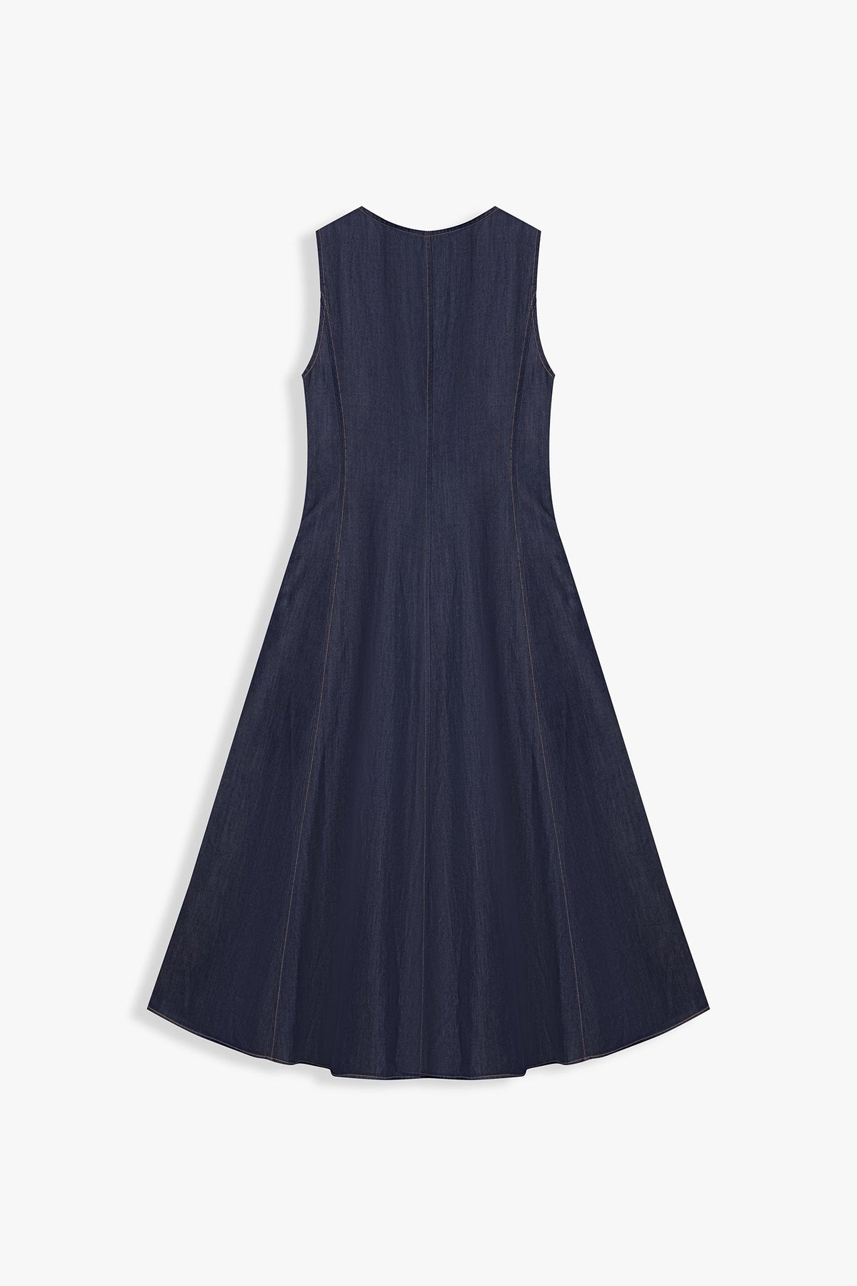 Noelle Front-Zip A-Line Midi Dress