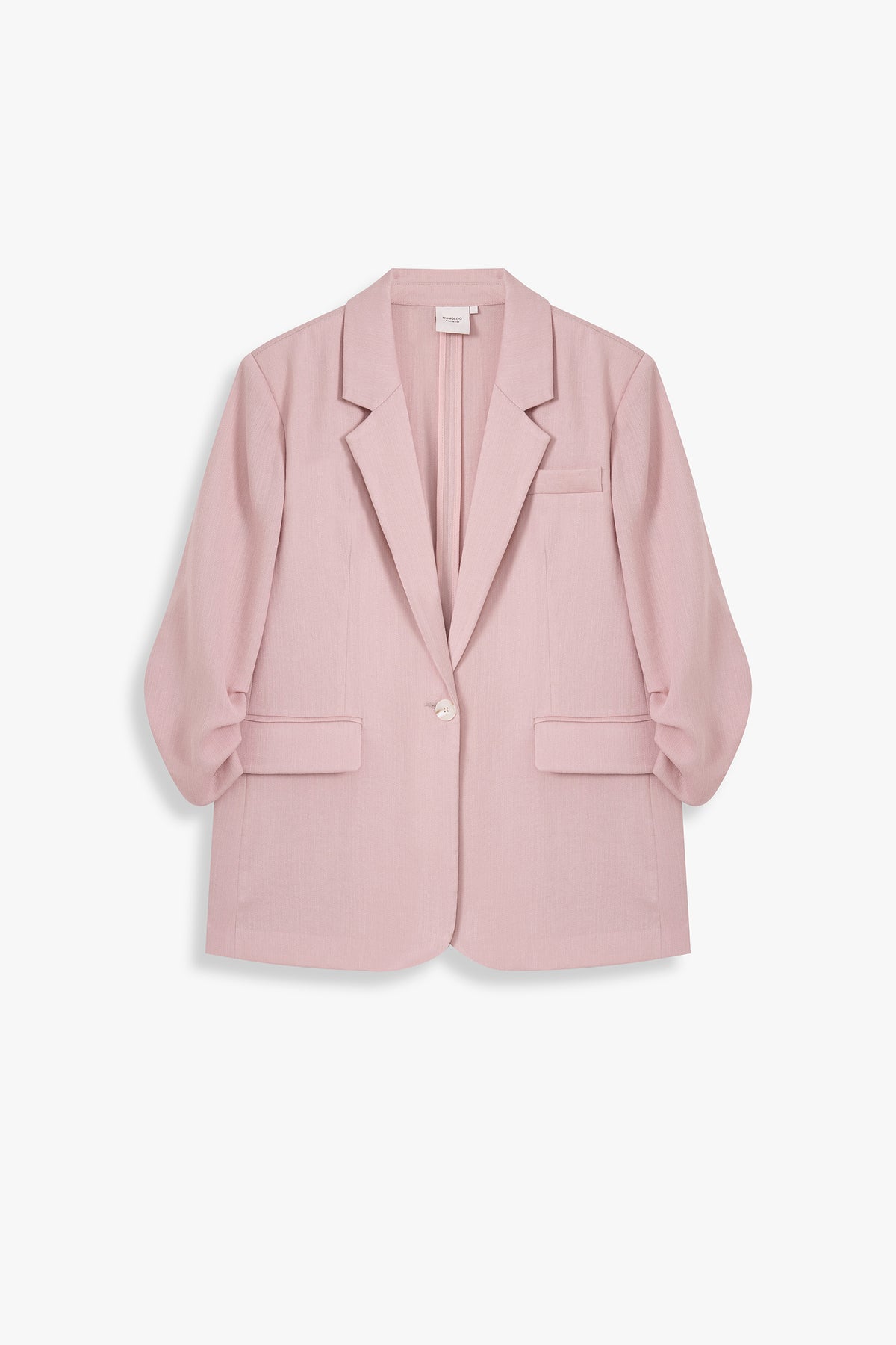 Ruched Sleeve Blazer