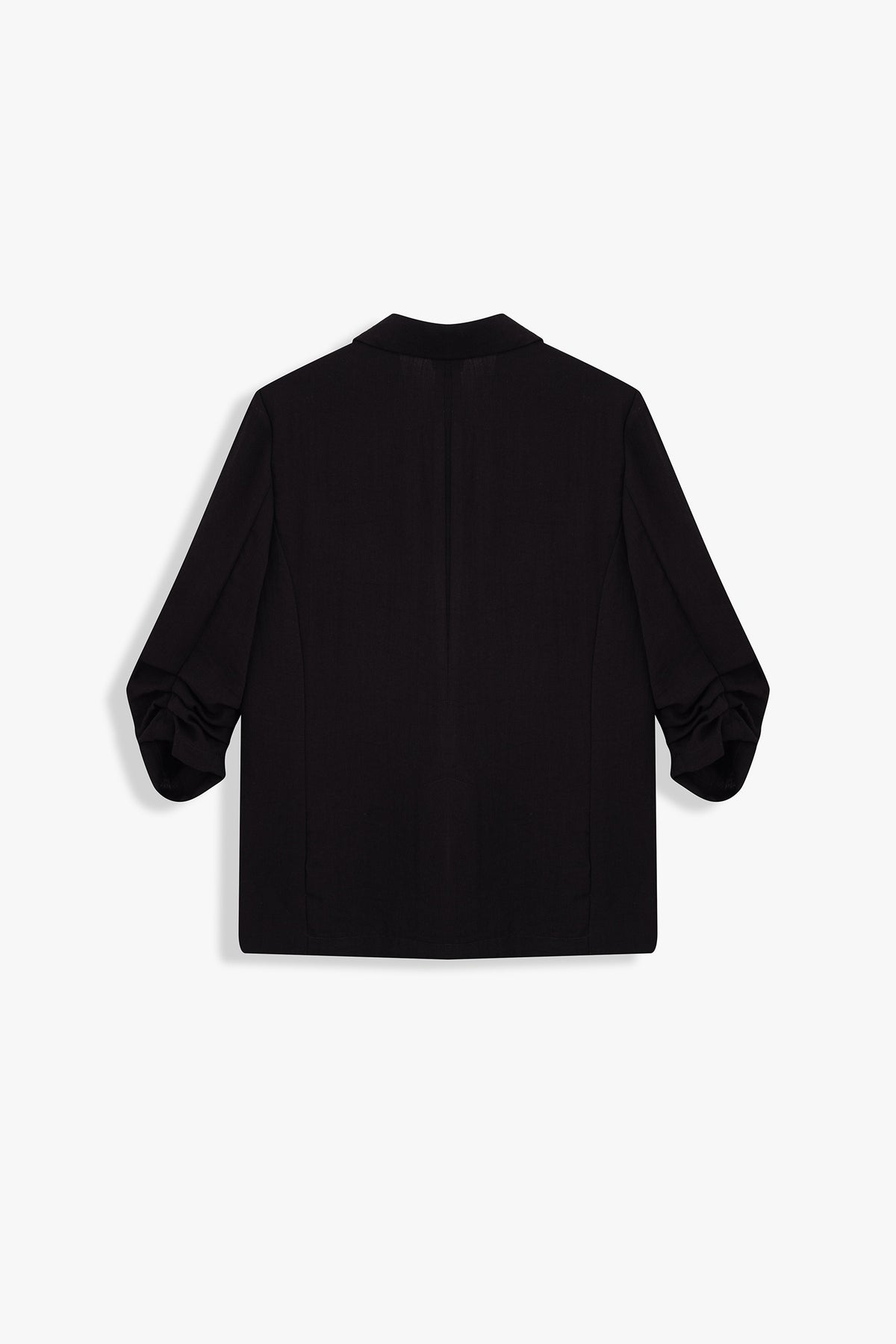 Ruched Sleeve Blazer