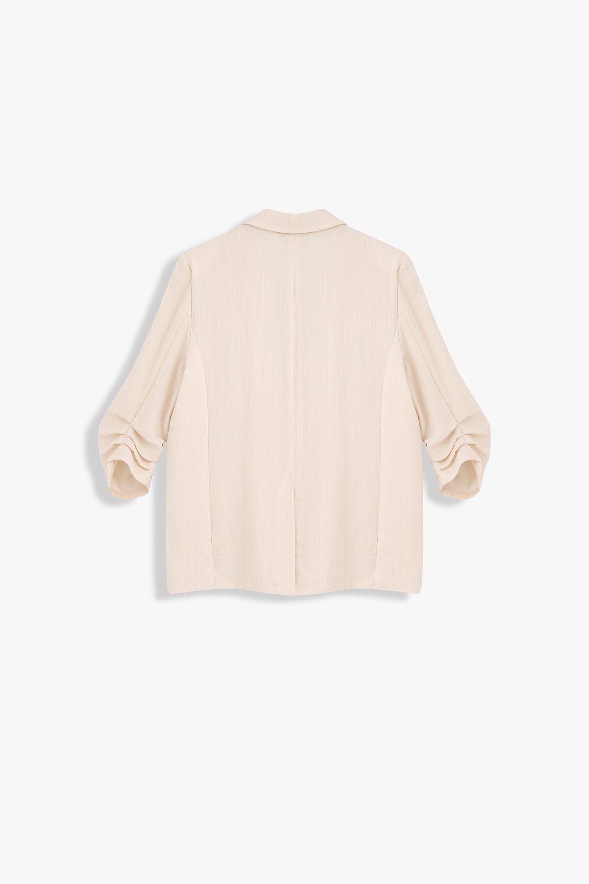 Ruched Sleeve Blazer
