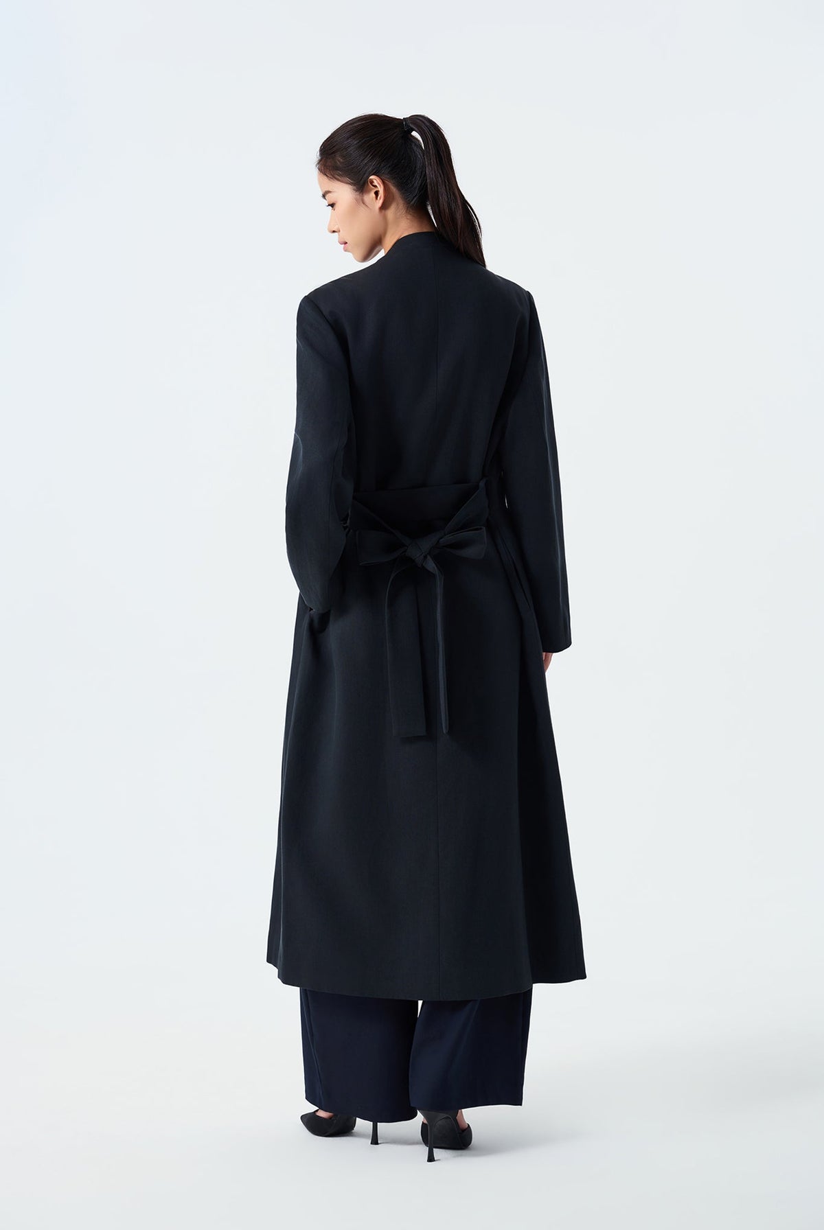 Zoe Round Neck Lyocell Overcoat