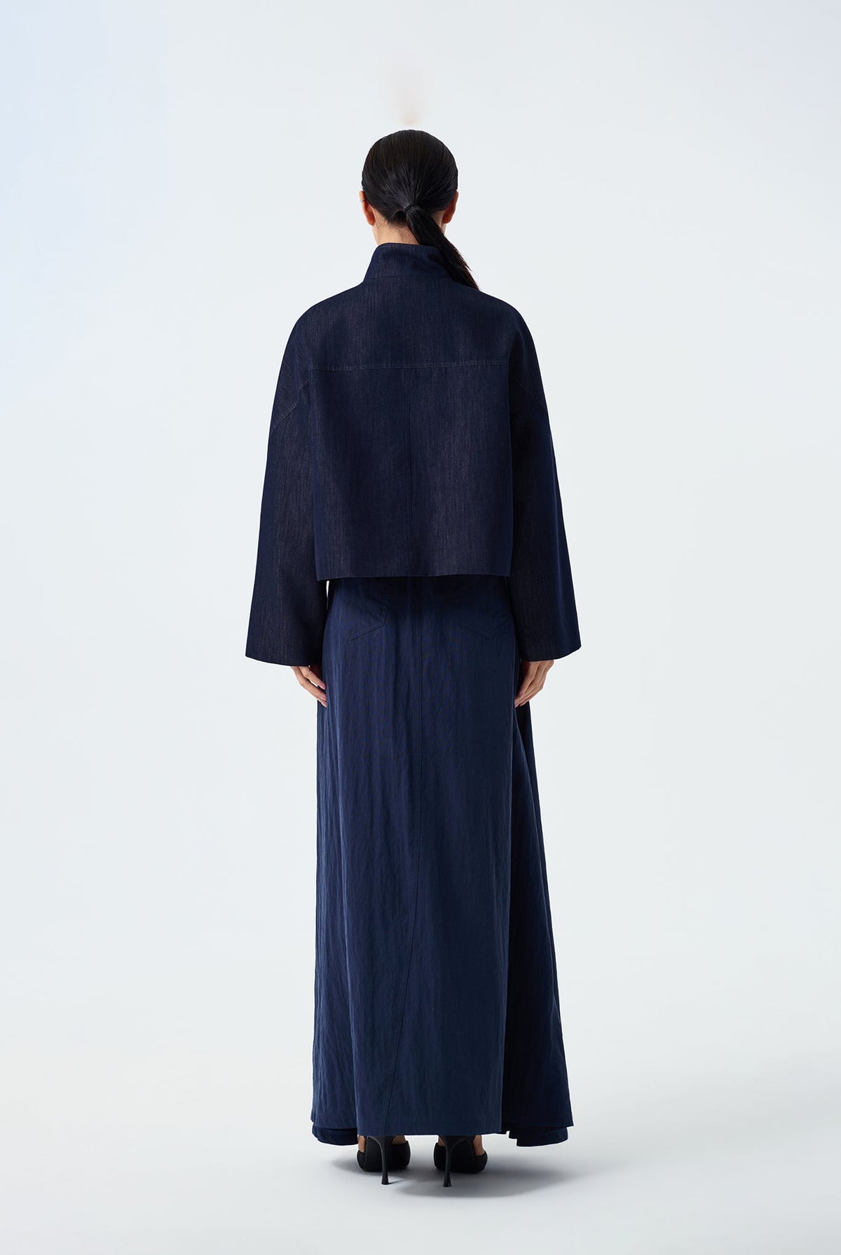 Alina Audrey High Neck Denim Jacket