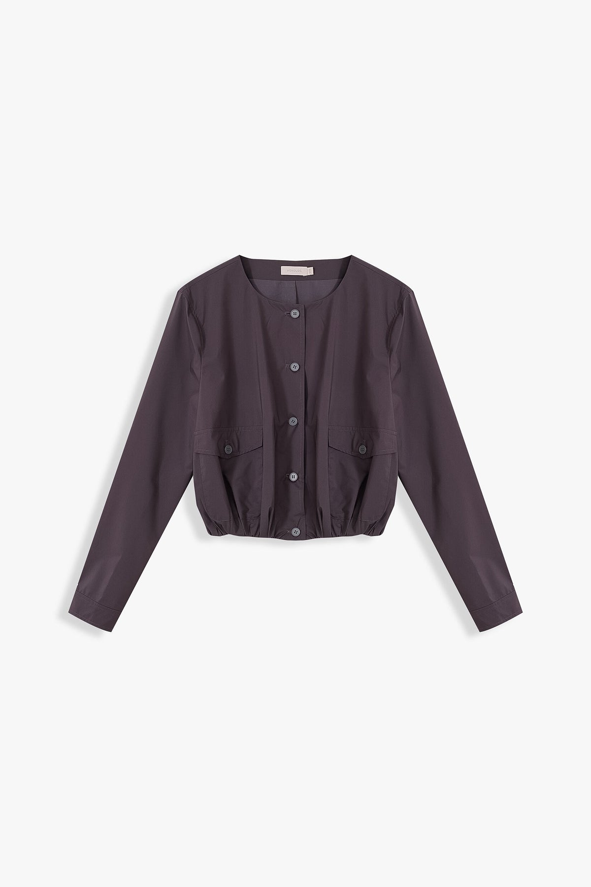 Kade Collarless Cropped Utility Jacket