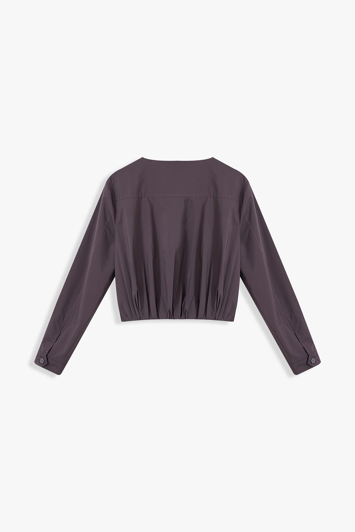 Kade Collarless Cropped Utility Jacket