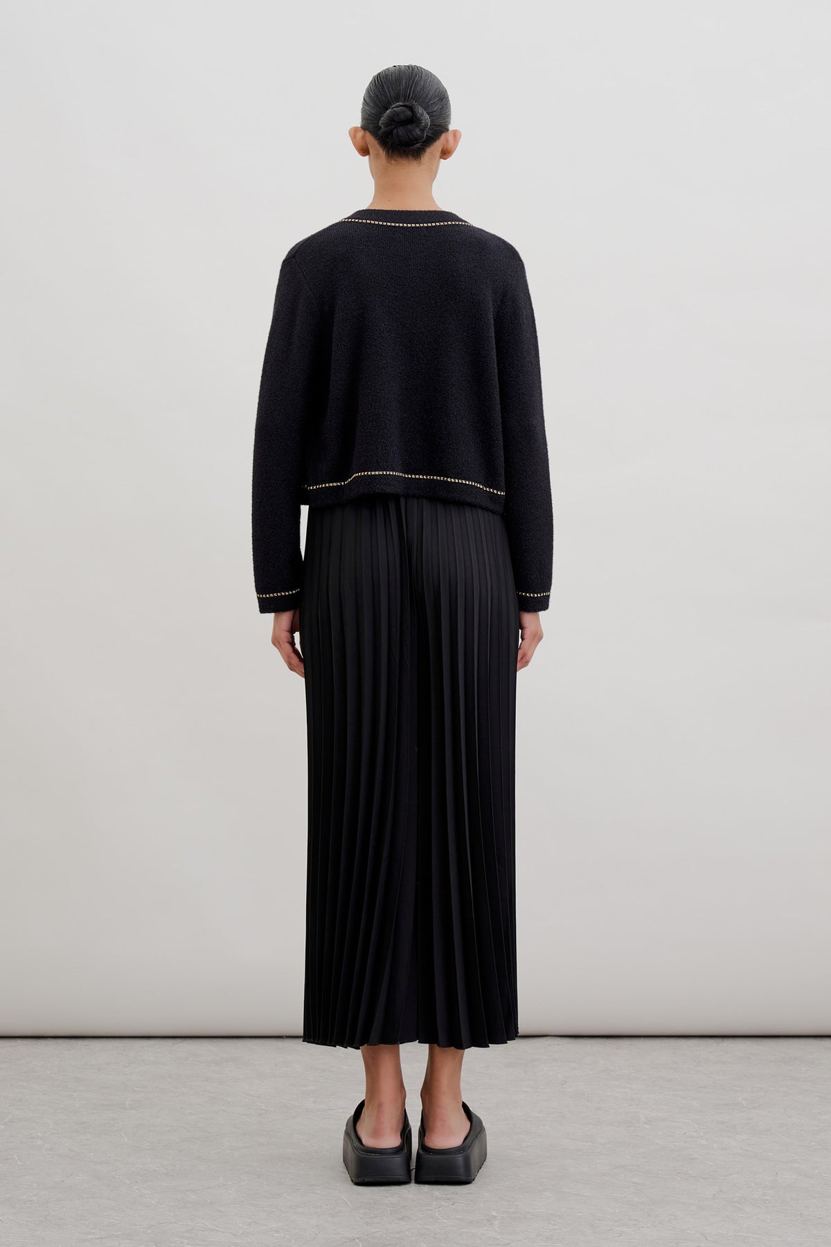 Chain Trim Knit Cardigan