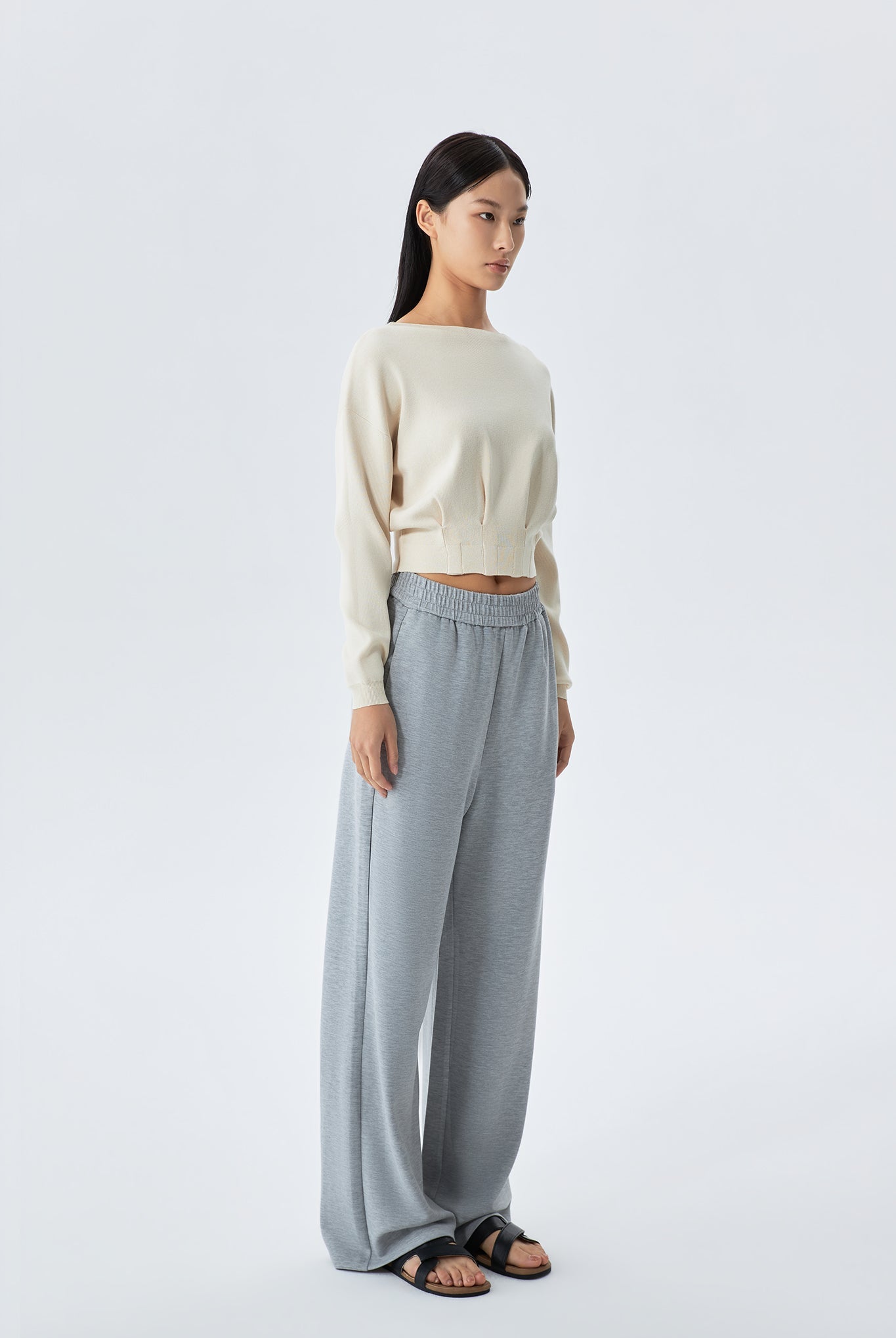 Aurora Modal Wide-Neck Sweater Knit Top