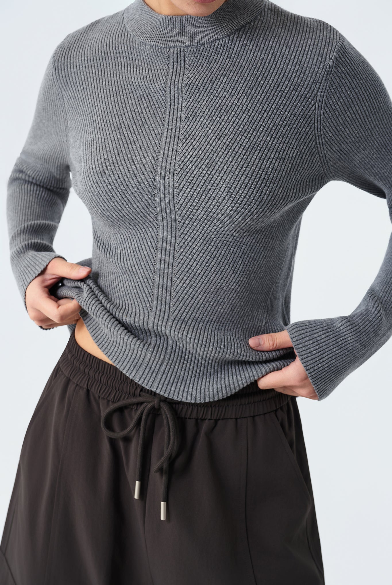 Myra Structured Rib-Knit Sweater