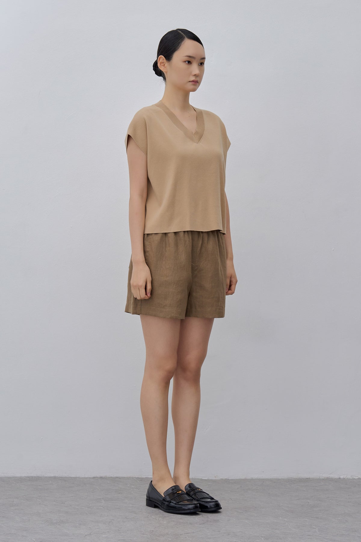 V Neck Knit Top