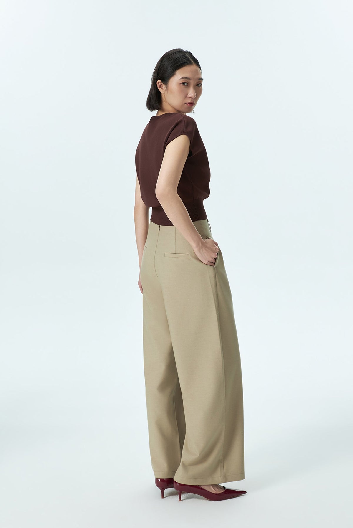 Ribbed Hem Knit Top