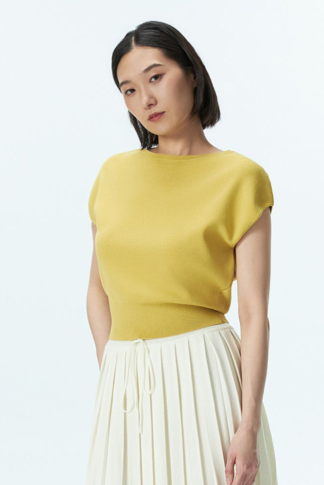 Ribbed Hem Knit Top