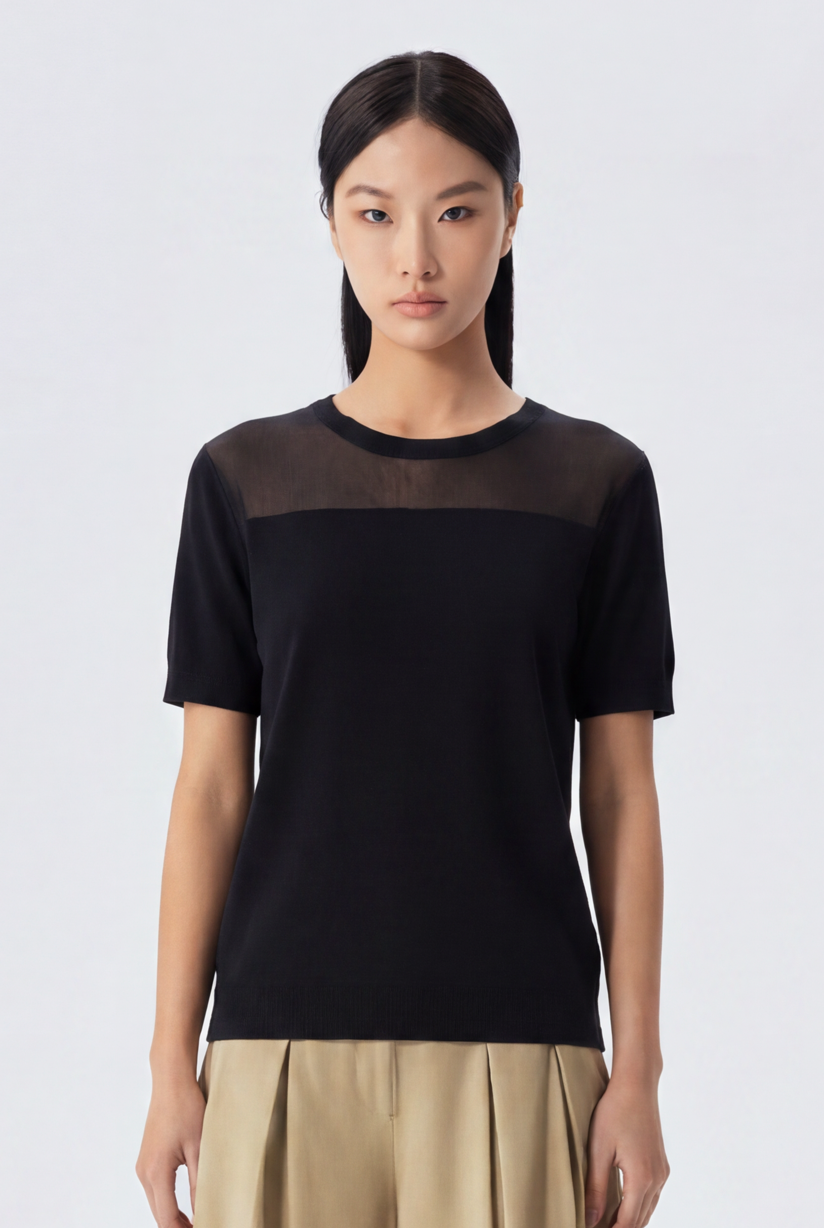 Iris Contrast Yarn Knit Top