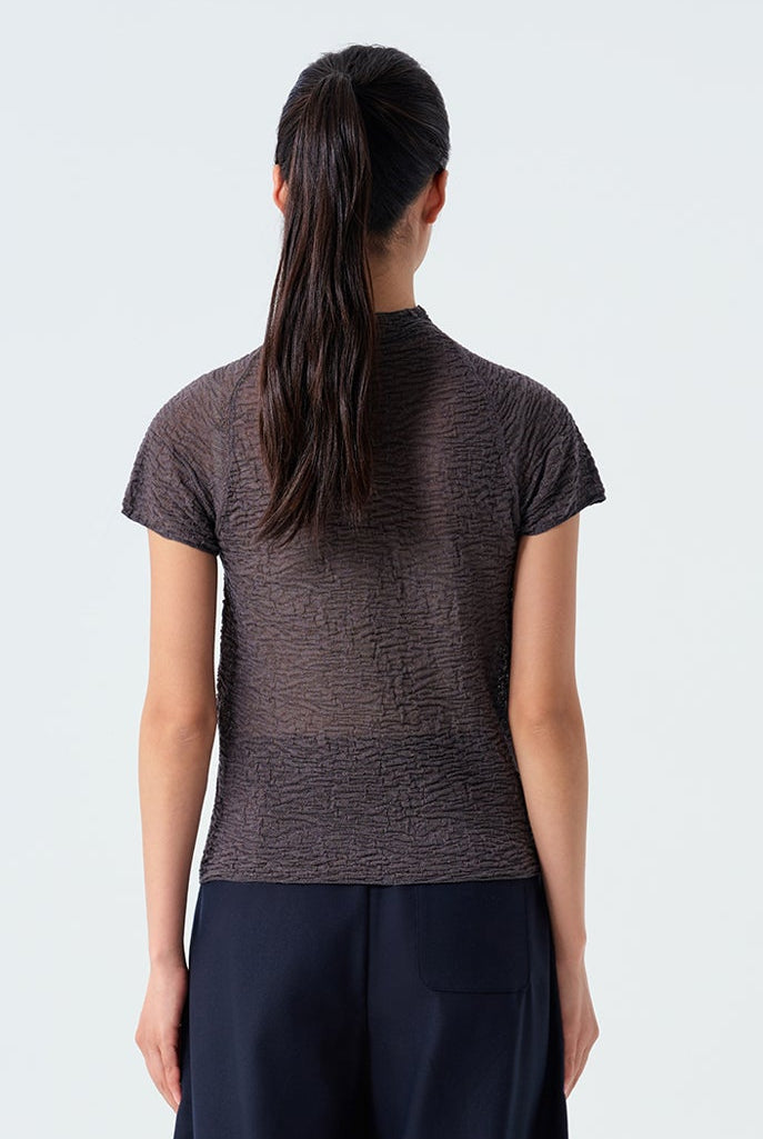 Milan Textured Mock-Neck Top