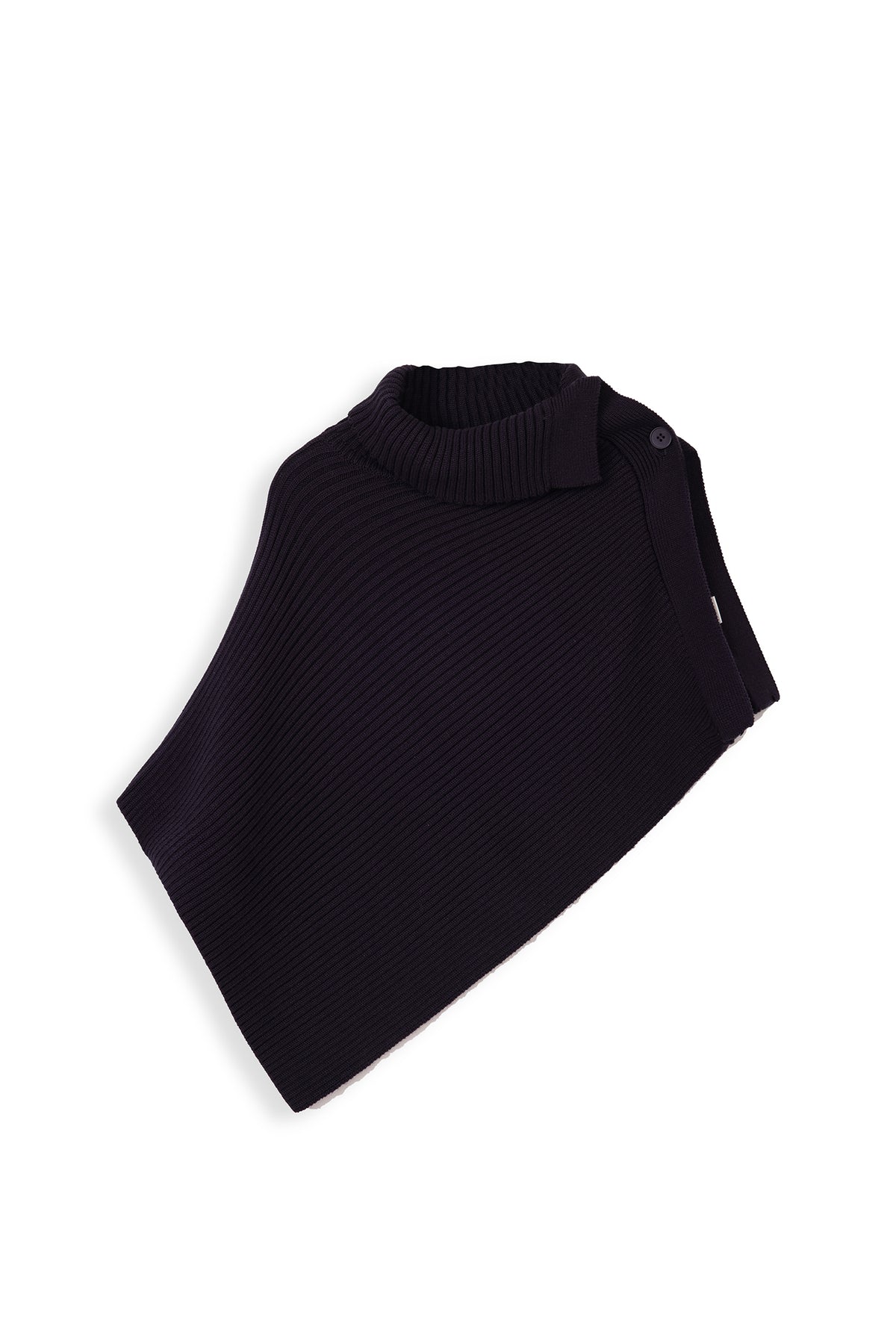 Asymmetric Sweater Knit Cape