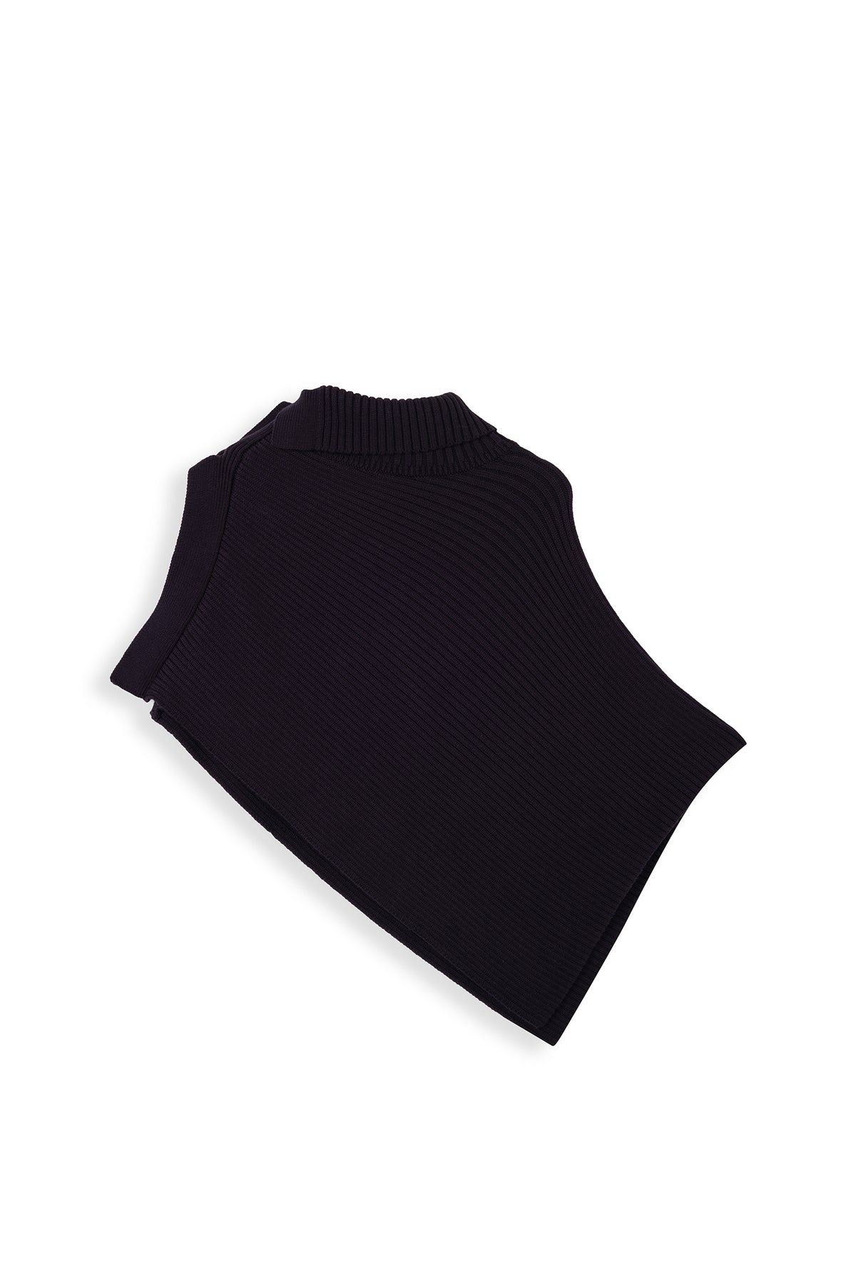 Asymmetric Sweater Knit Cape