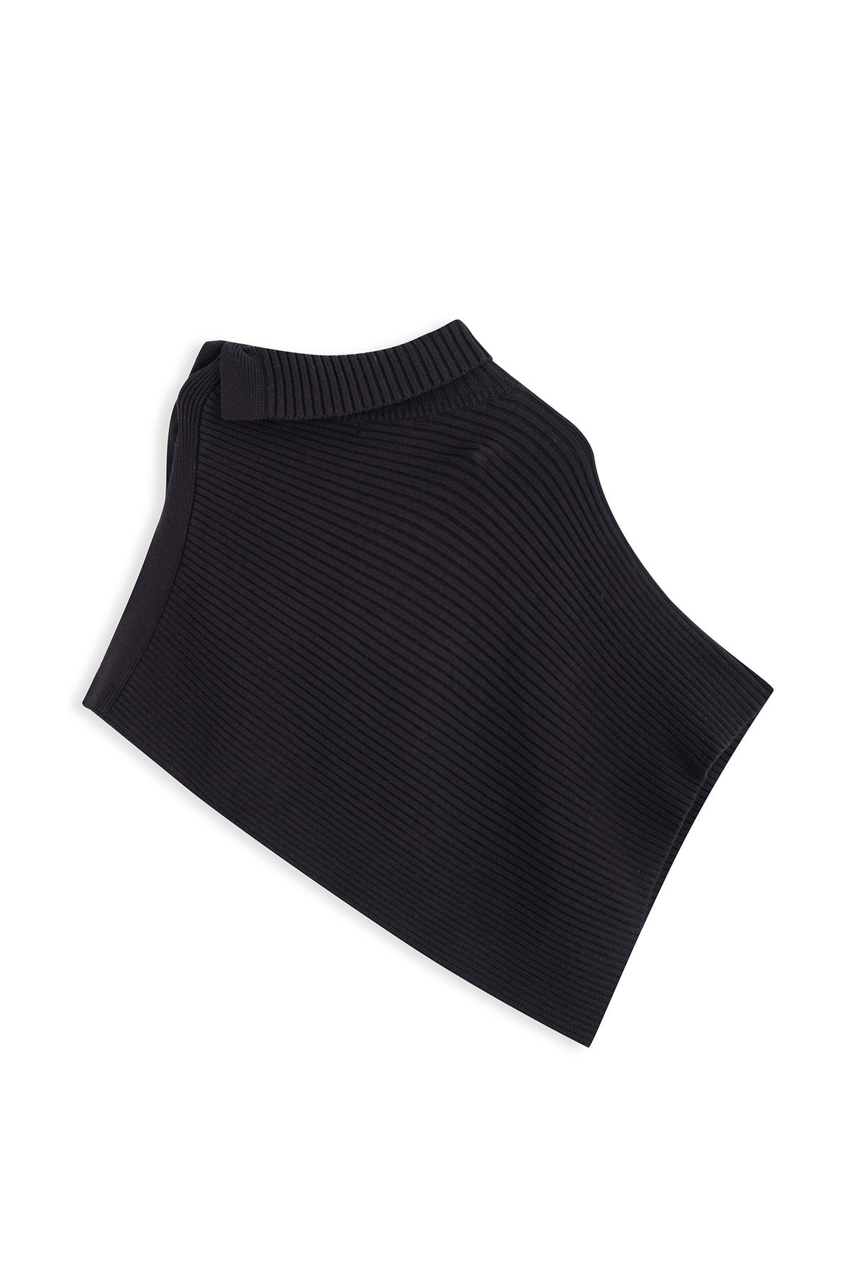 Asymmetric Sweater Knit Cape