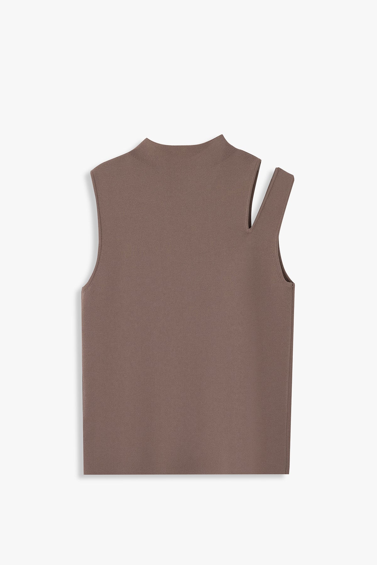 Shoulder-Slit Sleeveless Knit