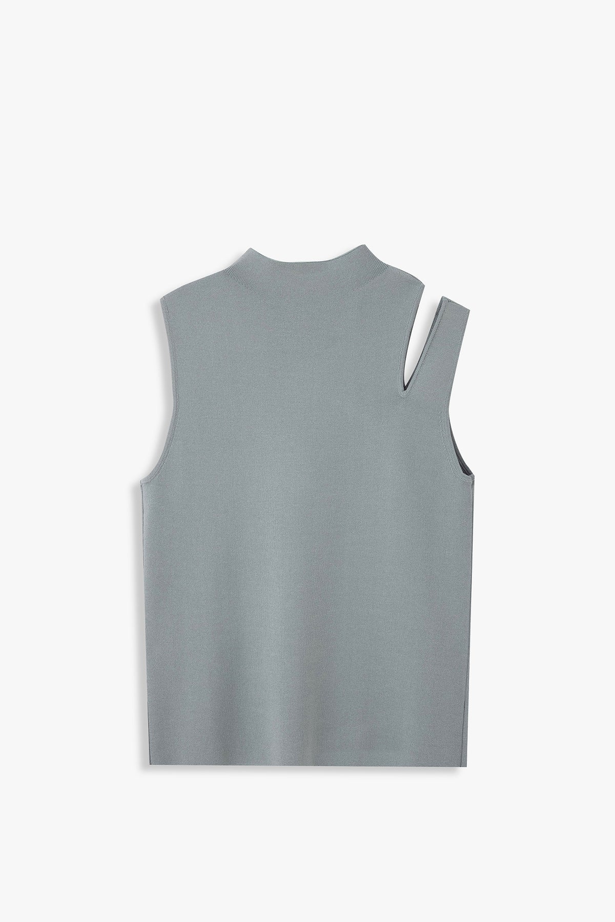 Shoulder-Slit Sleeveless Knit