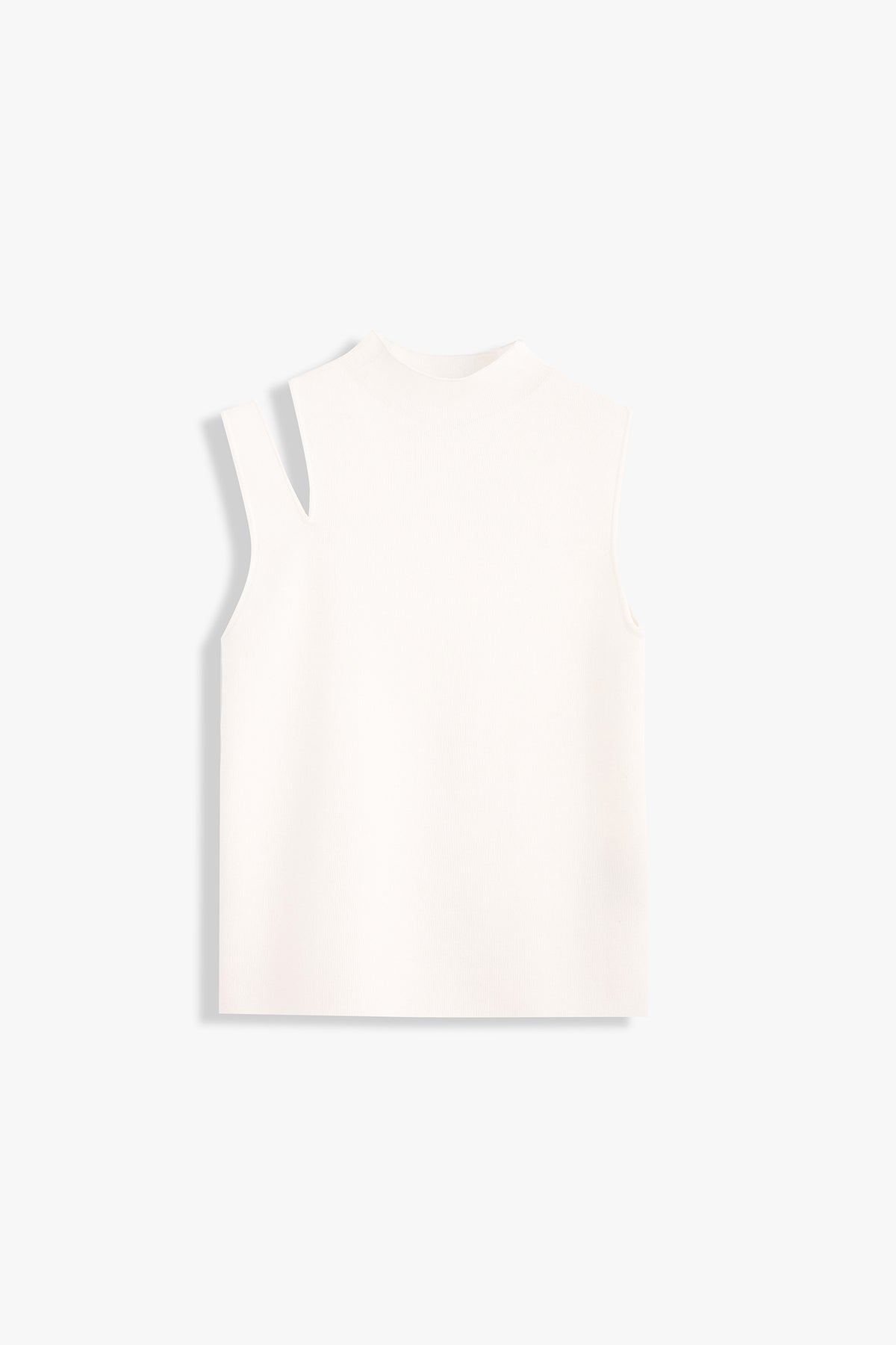 Shoulder-Slit Sleeveless Knit